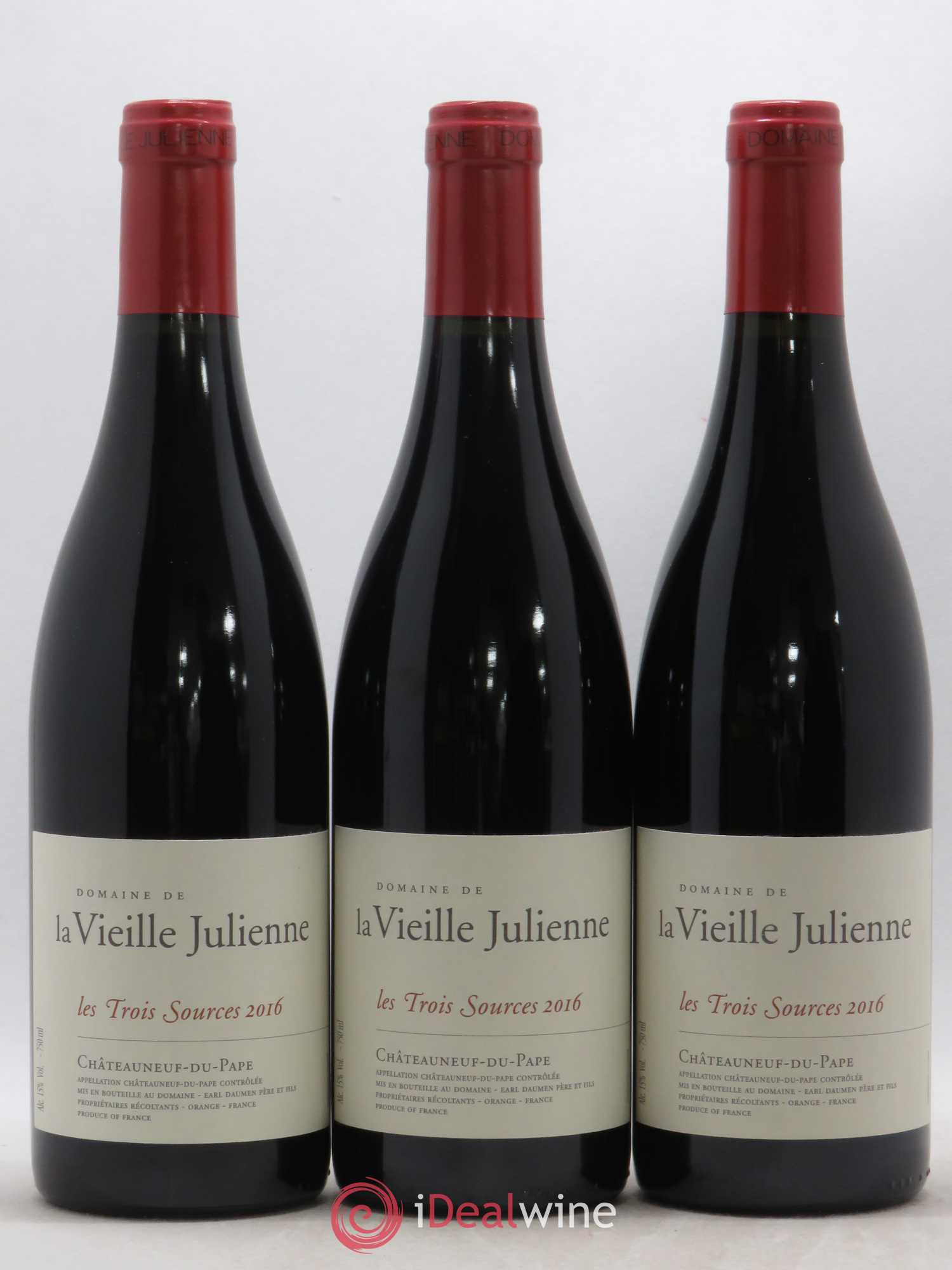 Châteauneuf-du-Pape Vieille Julienne (Domaine de la) Les Trois Sources Jean-Paul Daumen 2016 - Lot de 6 bouteilles - 2