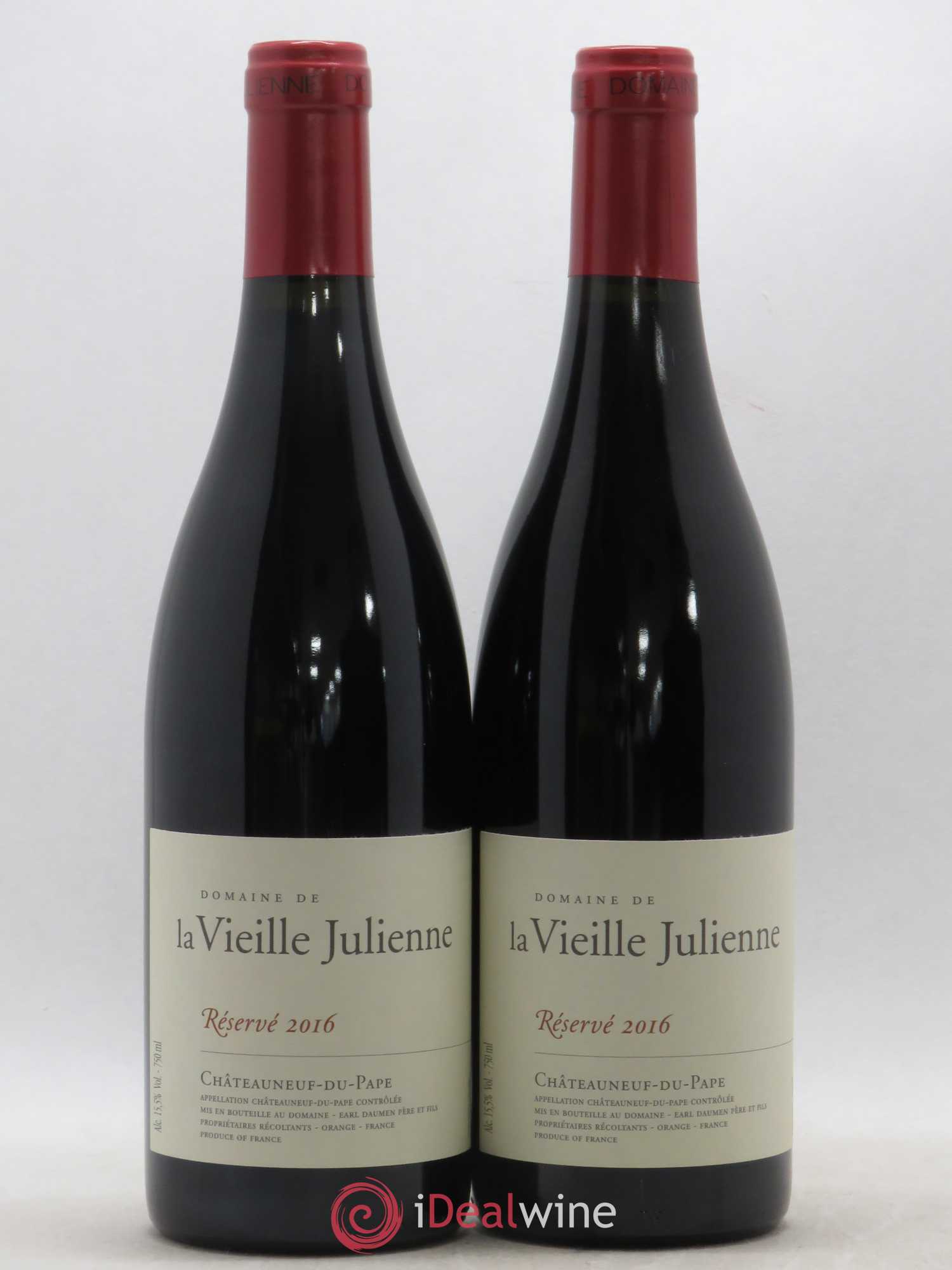 Châteauneuf-du-Pape Vieille Julienne (Domaine de la) Réservé Jean-Paul Daumen 2016 - Lot de 2 bouteilles - 0