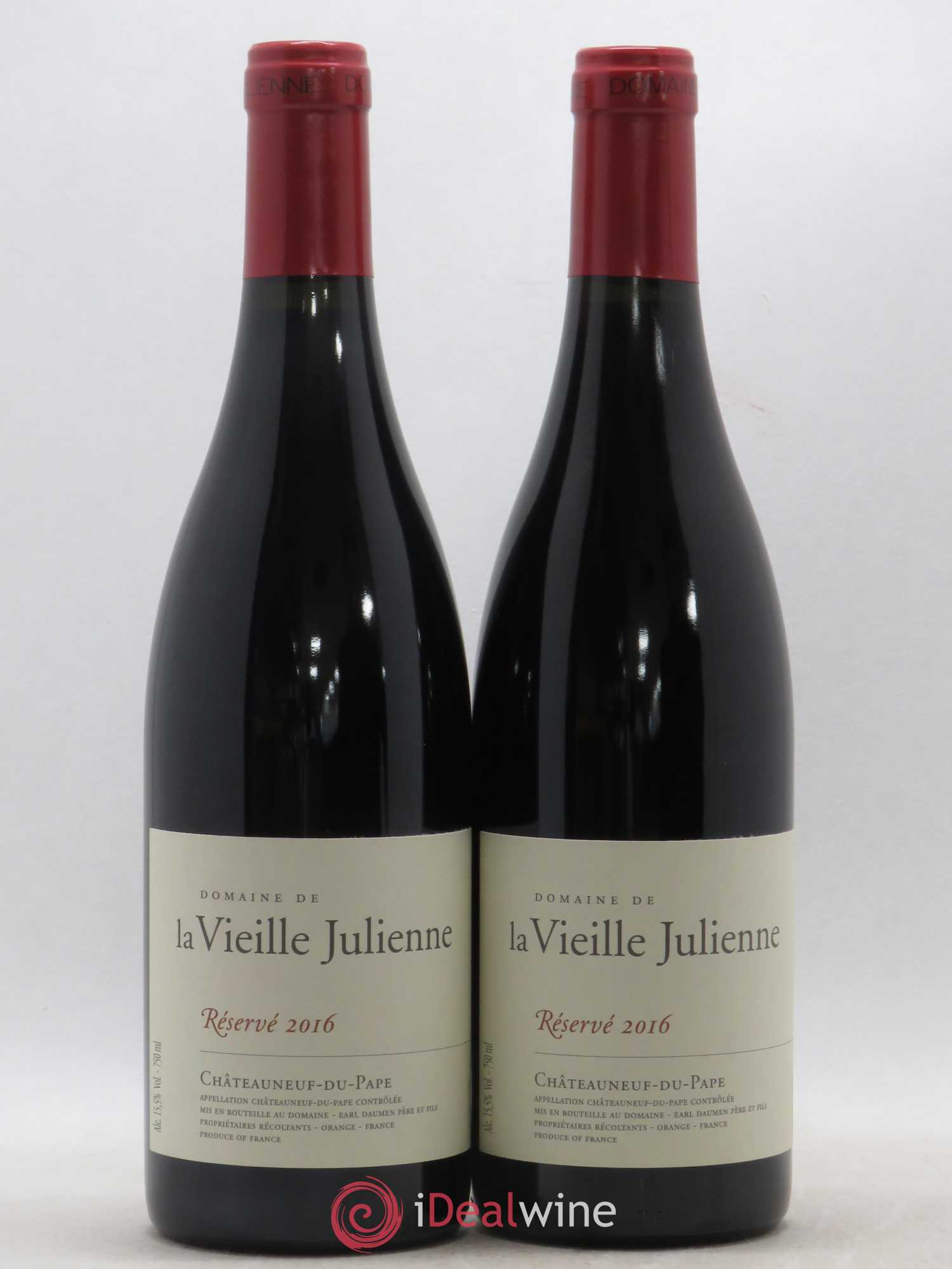 Châteauneuf-du-Pape Vieille Julienne (Domaine de la) Réservé Jean-Paul Daumen 2016 - Lot de 2 bouteilles - 0