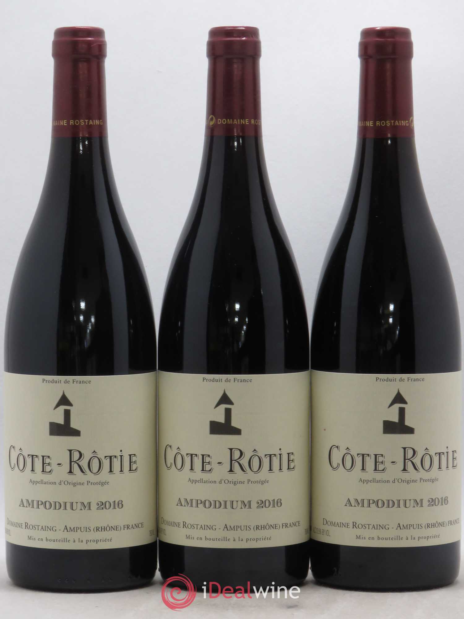 Côte-Rôtie Ampodium René Rostaing 2016 - Lot of 3 bottles - 0