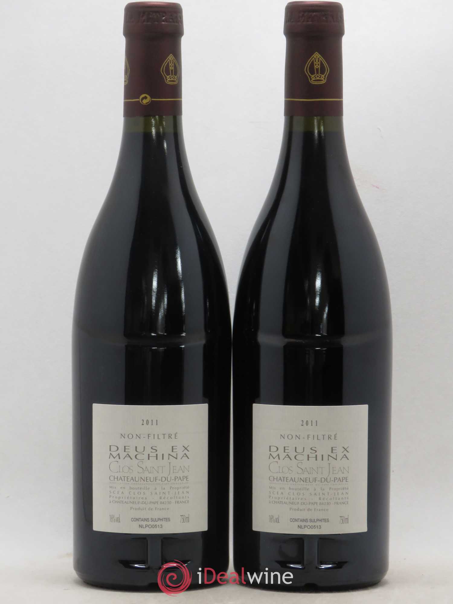 Châteauneuf-du-Pape Clos Saint-Jean Deus Ex Machina Pascal et Vincent Maurel 2011 - Lot de 2 bouteilles - 1