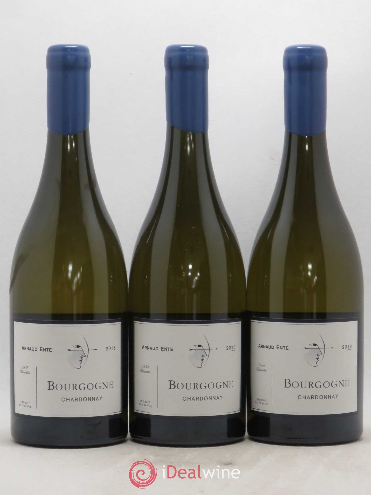 Bourgogne Chardonnay Arnaud Ente 2016 - Lot de 3 bouteilles - 0