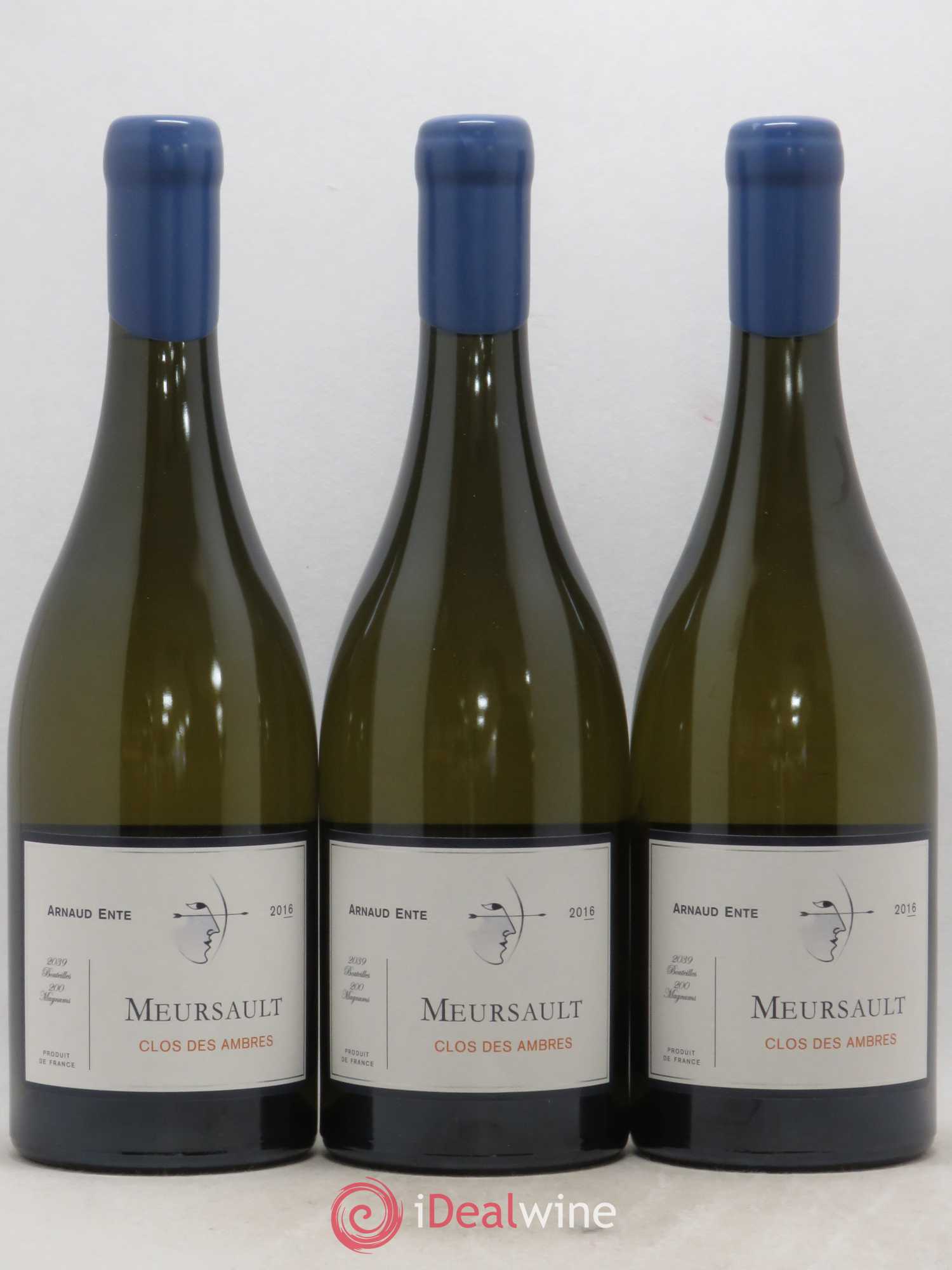 Meursault Clos des Ambres Arnaud Ente 2016 - Lot de 3 bouteilles - 0