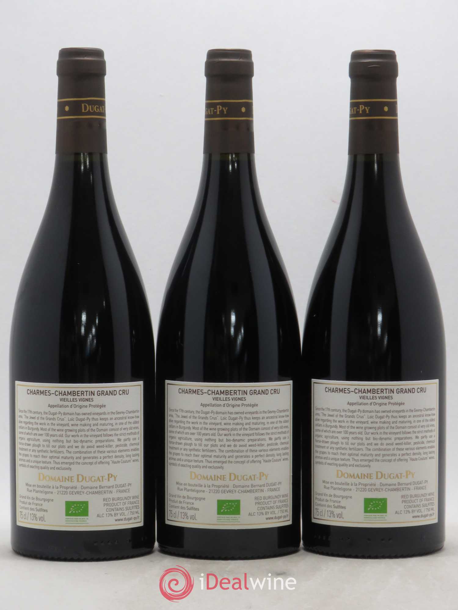 Charmes-Chambertin Grand Cru Dugat-Py 2017 - Lot de 3 bouteilles - 1
