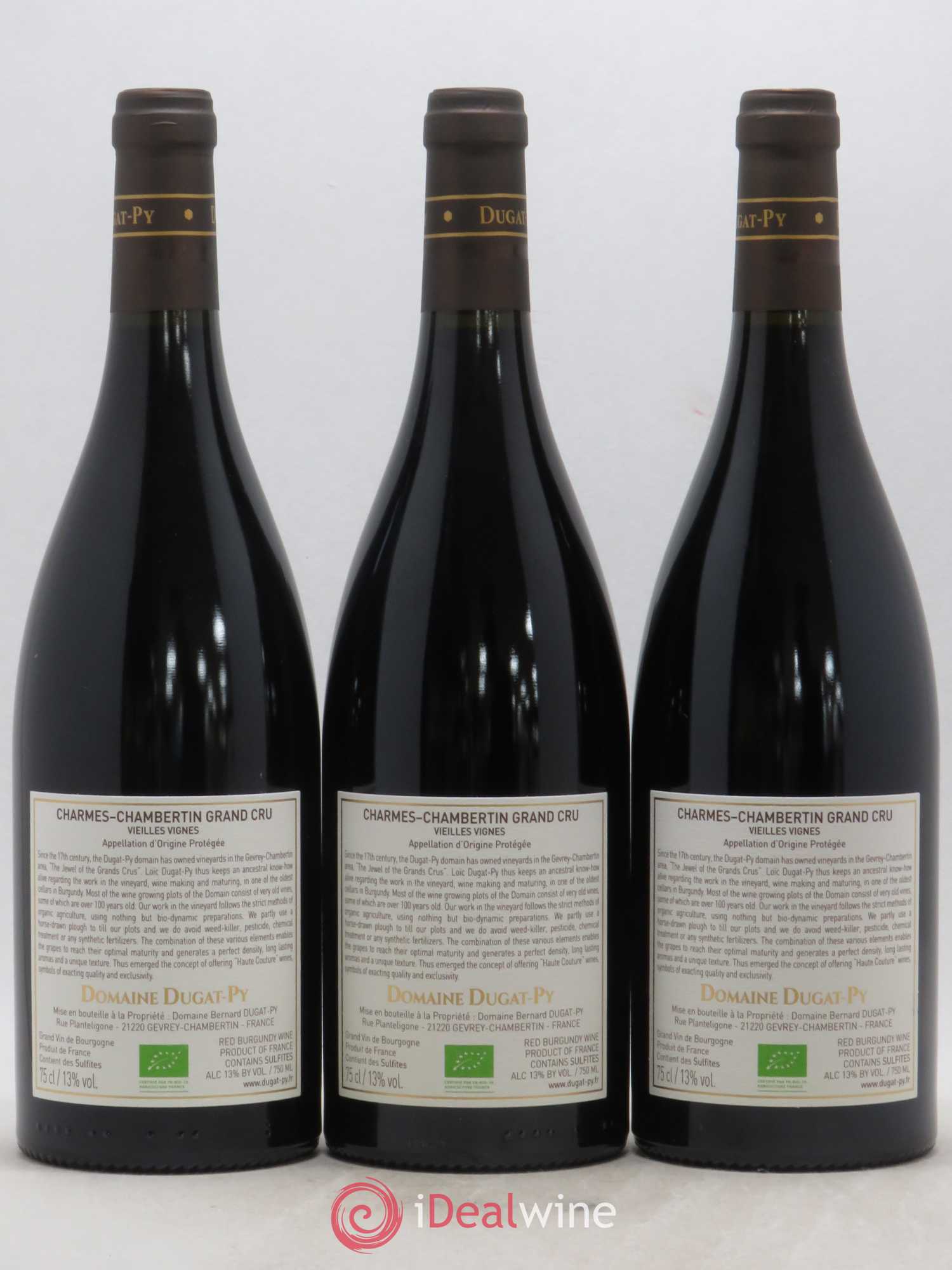 Charmes-Chambertin Grand Cru Dugat-Py 2017 - Lot de 3 bouteilles - 1