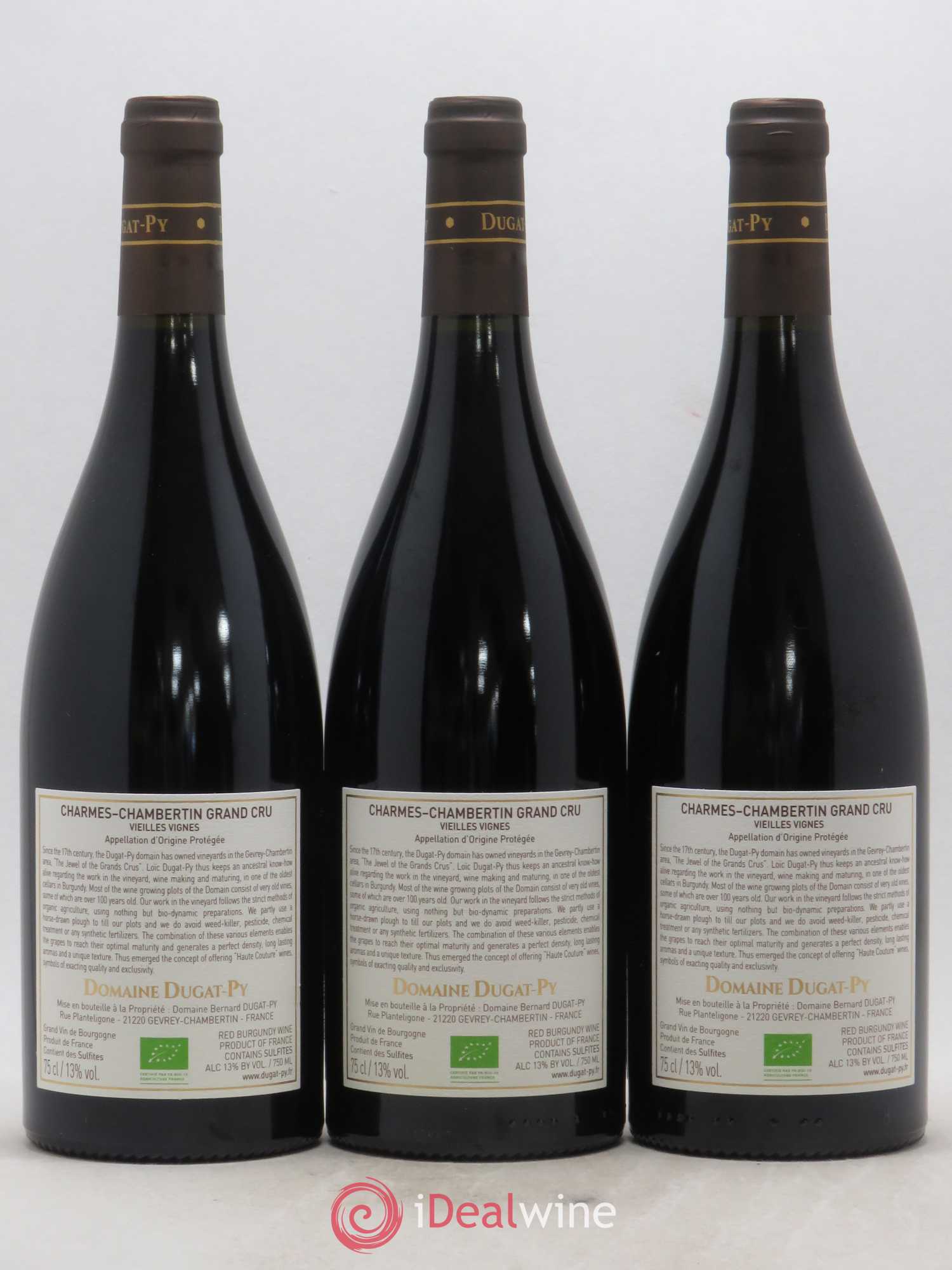 Charmes-Chambertin Grand Cru Dugat-Py 2017 - Lot de 3 bouteilles - 1