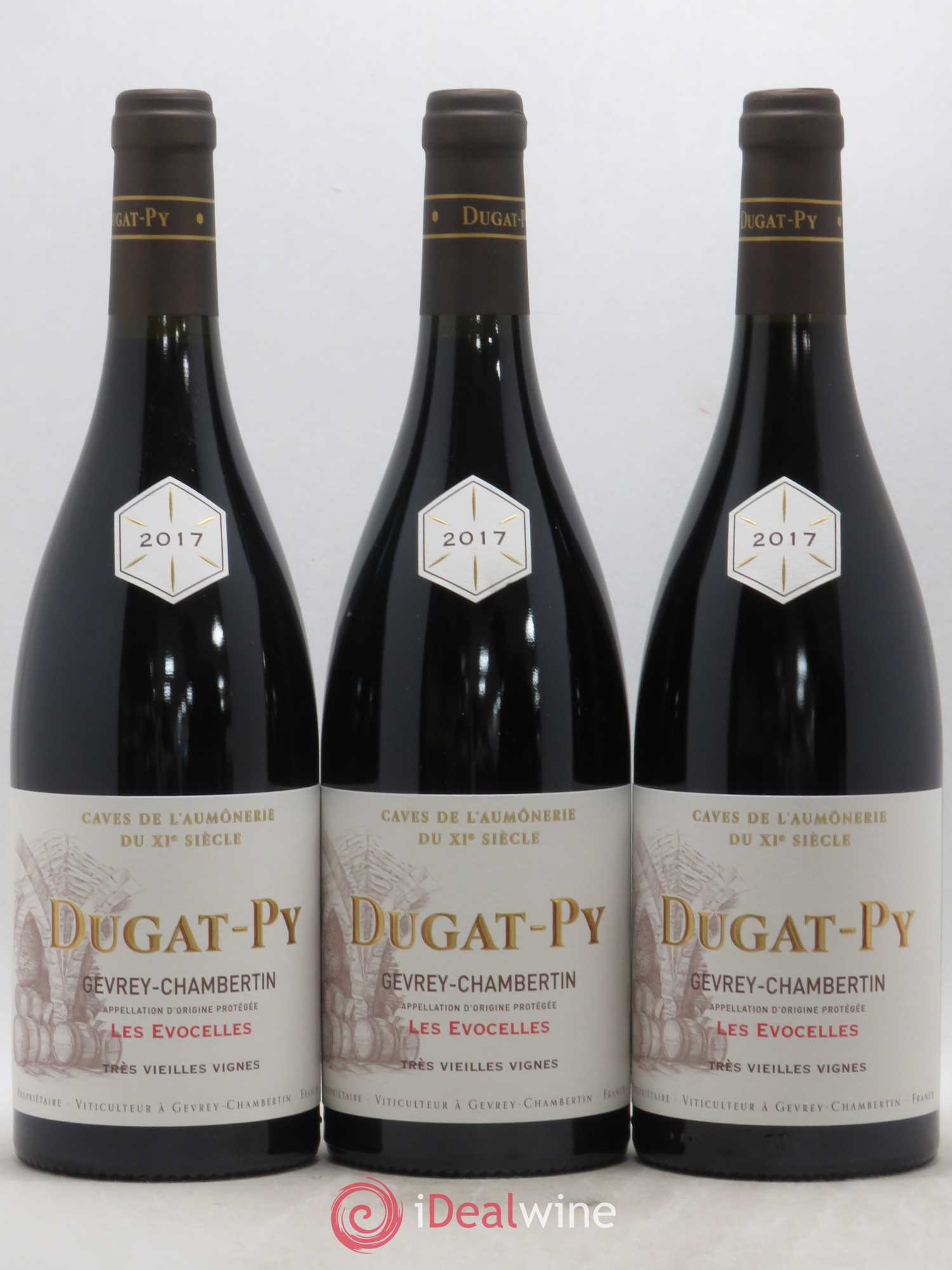 Gevrey-Chambertin Les Evocelles Vieilles Vignes Dugat-Py 2017 - Lot de 3 bouteilles - 0