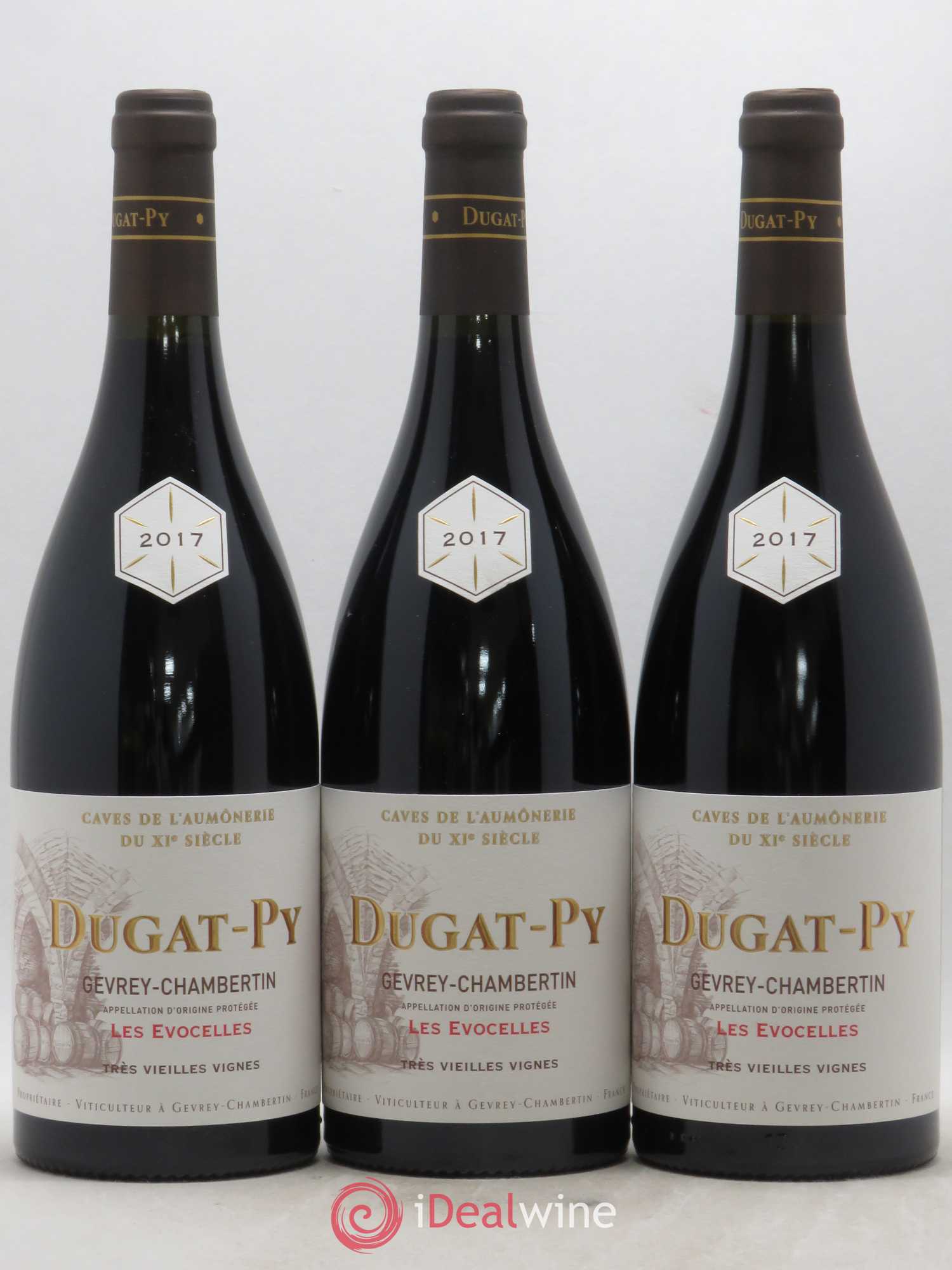 Gevrey-Chambertin Les Evocelles Vieilles Vignes Dugat-Py 2017 - Lot de 3 bouteilles - 0