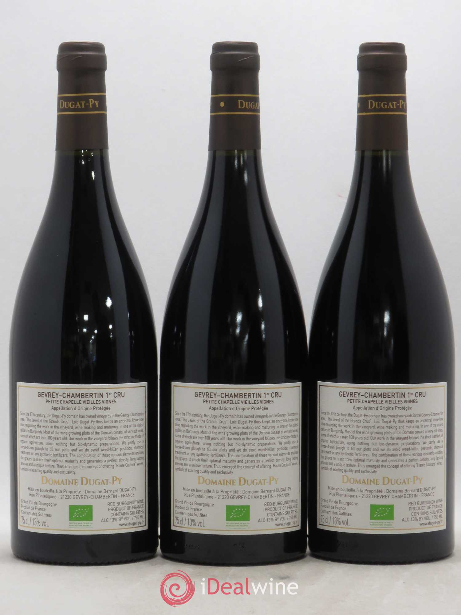 Gevrey-Chambertin 1er Cru Petite Chapelle Vieilles Vignes Dugat-Py 2017 - Lot de 3 bouteilles - 1
