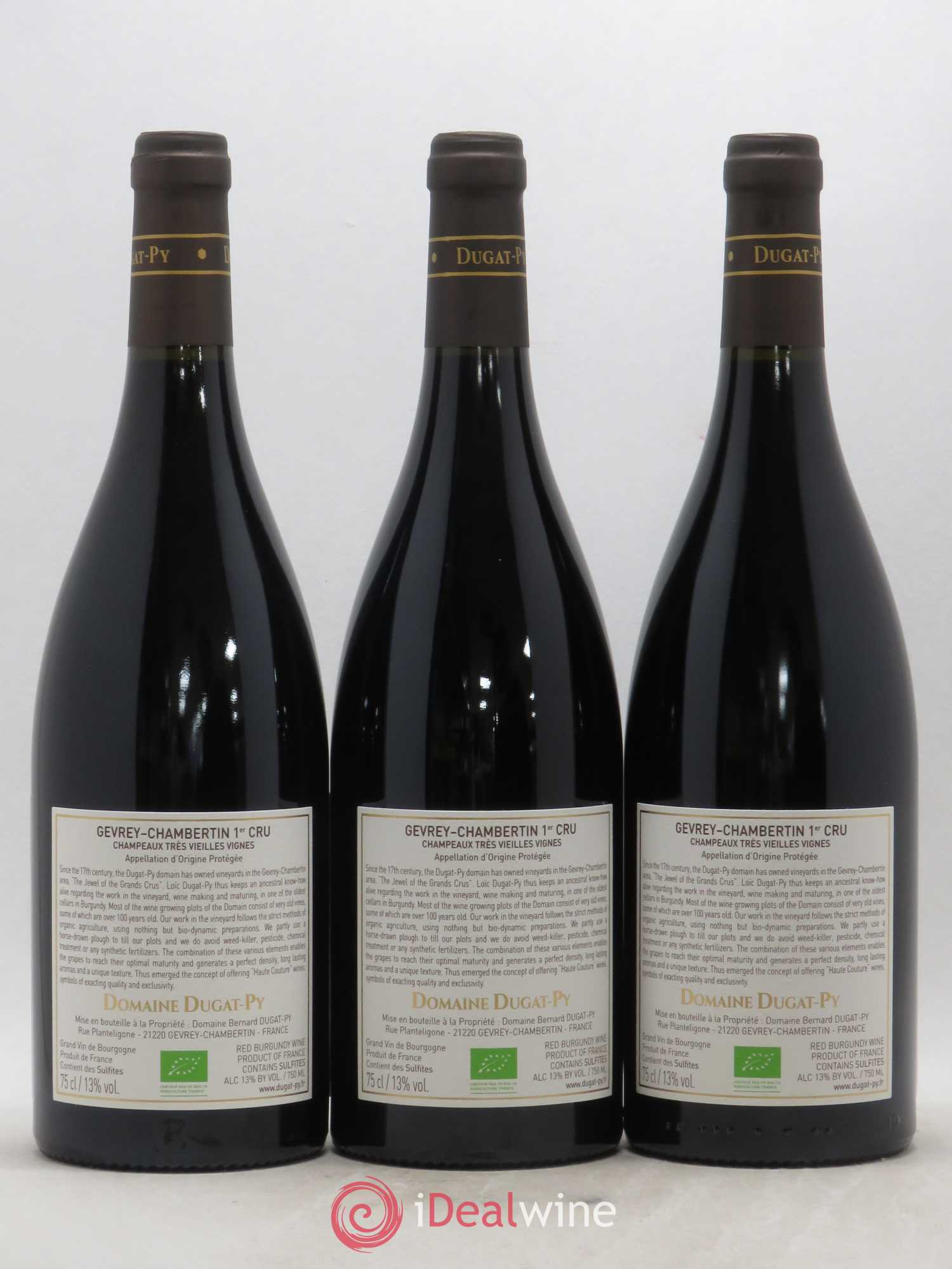 Gevrey-Chambertin 1er Cru Champeaux Dugat-Py 2017 - Lot de 3 bouteilles - 1