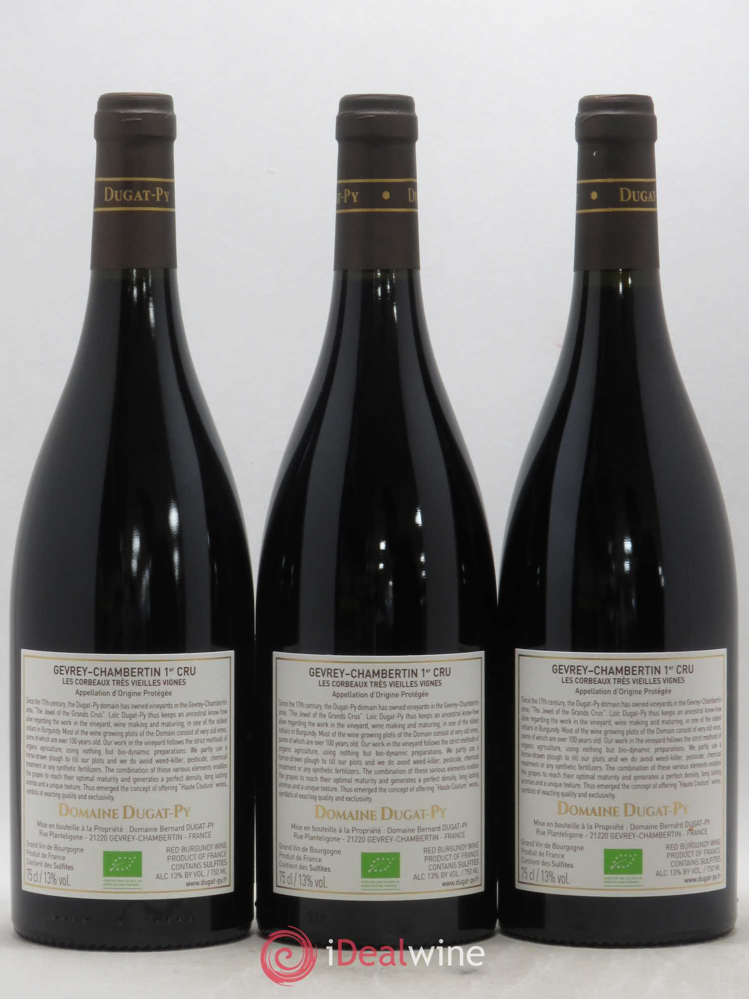 Gevrey-Chambertin 1er Cru Les Corbeaux Dugat-Py 2017 - Lot de 3 bouteilles - 1