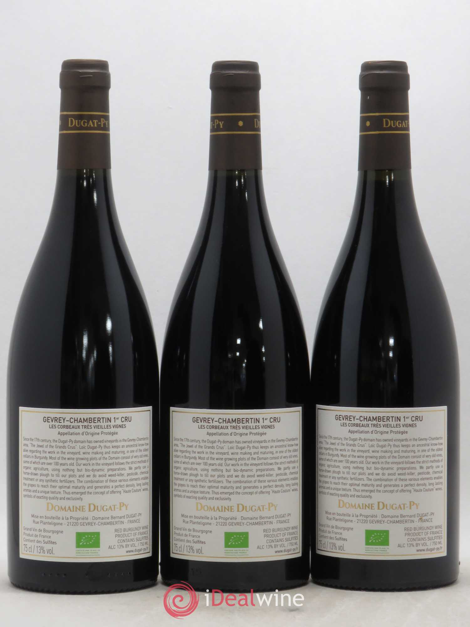 Gevrey-Chambertin 1er Cru Les Corbeaux Dugat-Py 2017 - Lot de 3 bouteilles - 1