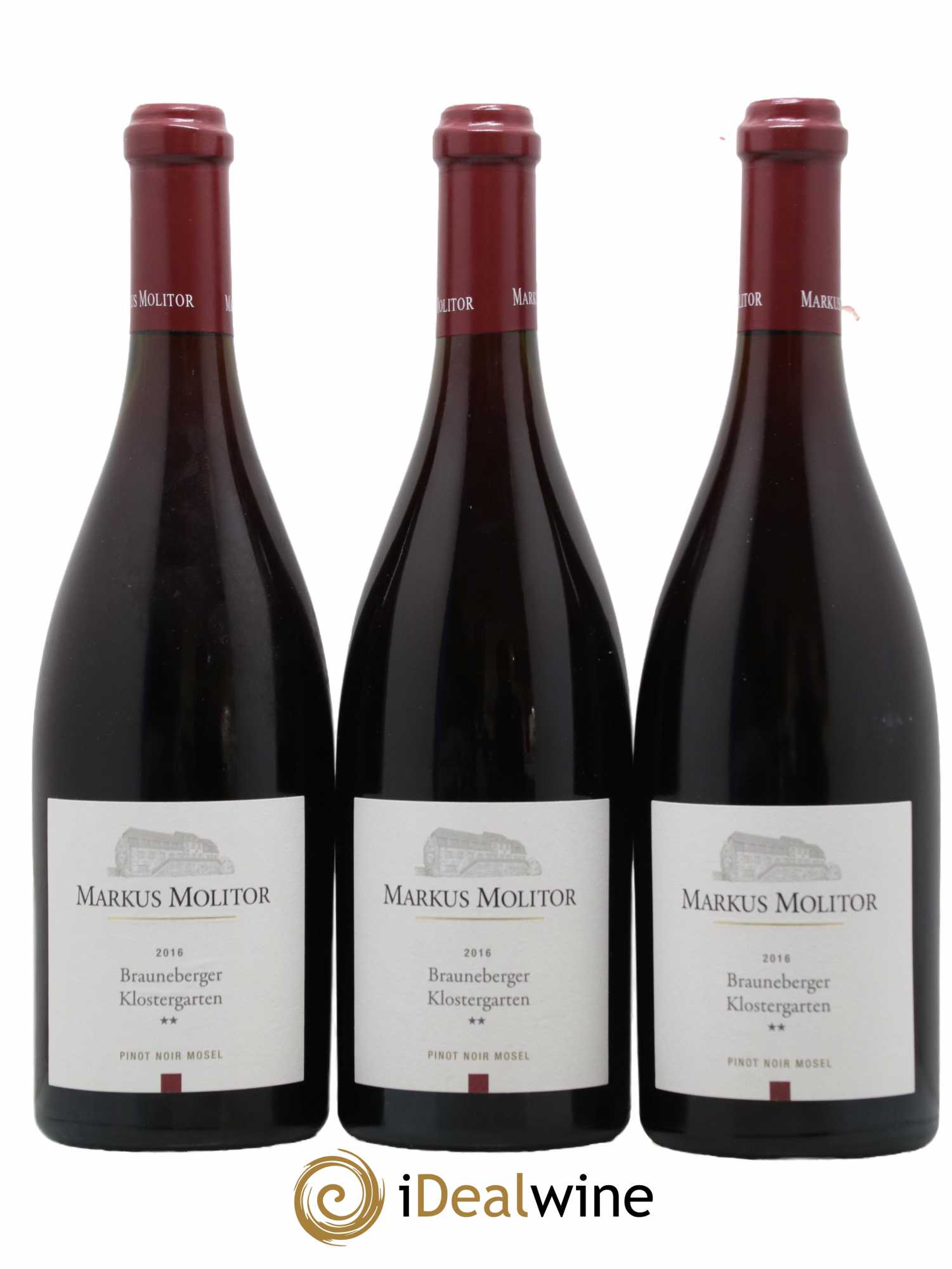 Allemagne Markus Molitor Brauneberger Klostergarten Pinot Noir 2016 - Lot de 3 bouteilles - 0