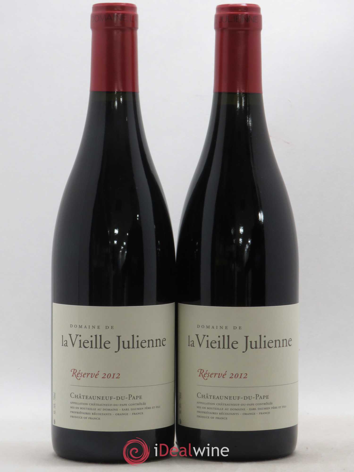 Châteauneuf-du-Pape Vieille Julienne (Domaine de la) Réservé Jean-Paul Daumen 2012 - Lot de 2 bouteilles - 0
