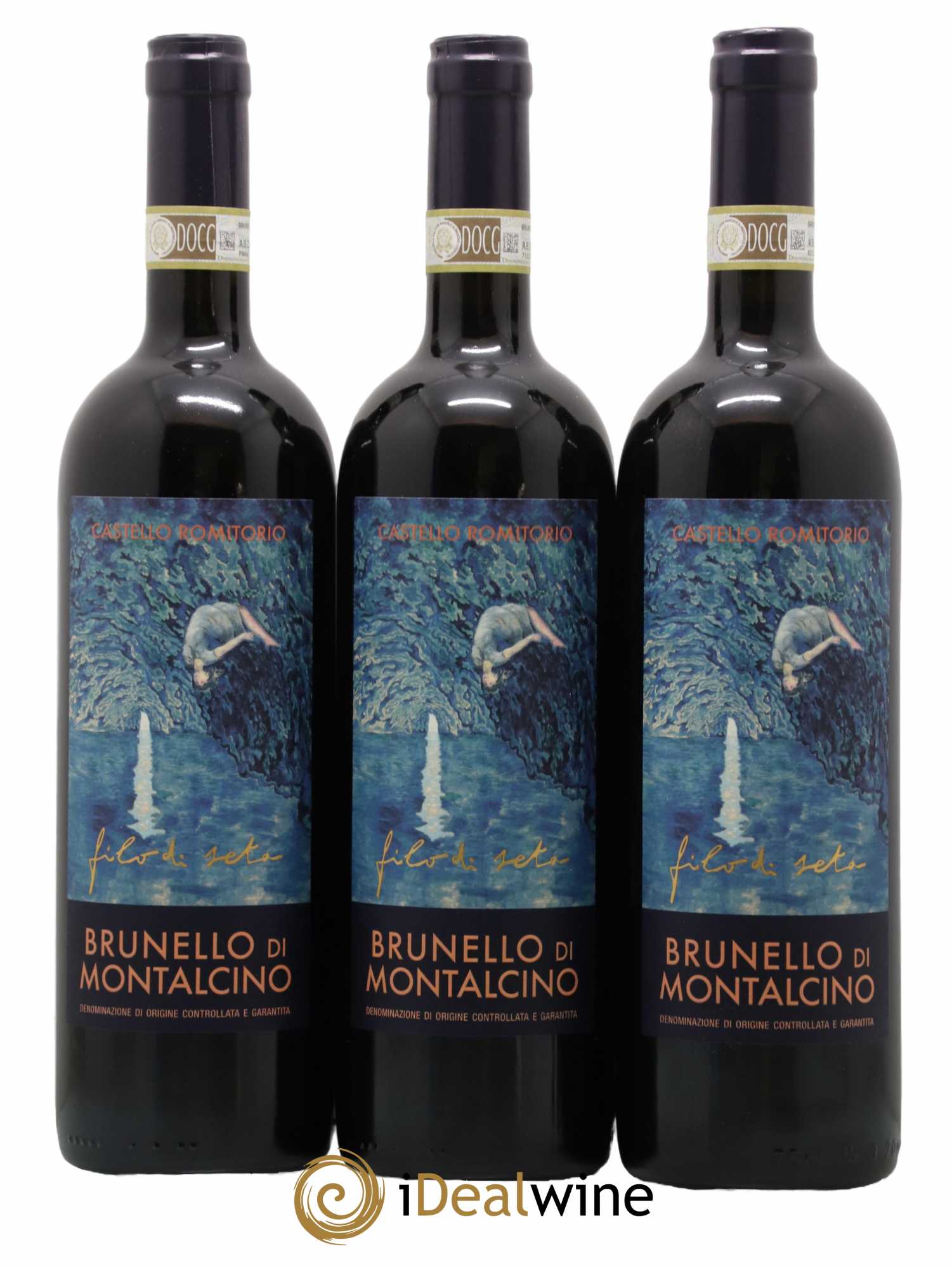 Brunello di Montalcino Filo di Seta Castello Romitorio 2017 - Lot de 3 bouteilles - 0