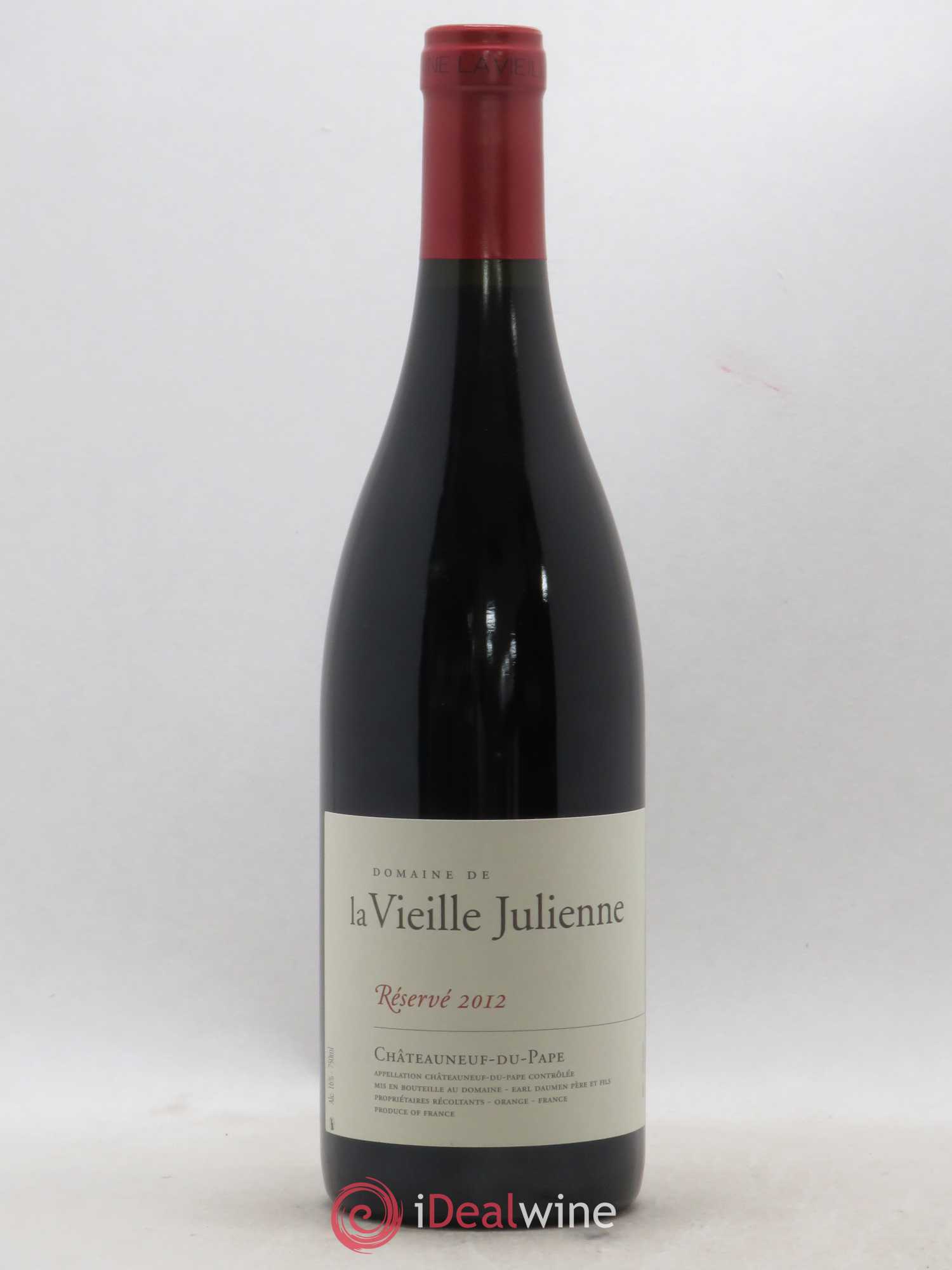 Châteauneuf-du-Pape Vieille Julienne (Domaine de la) Réservé Jean-Paul Daumen 2012 - Lot de 1 bouteille - 0