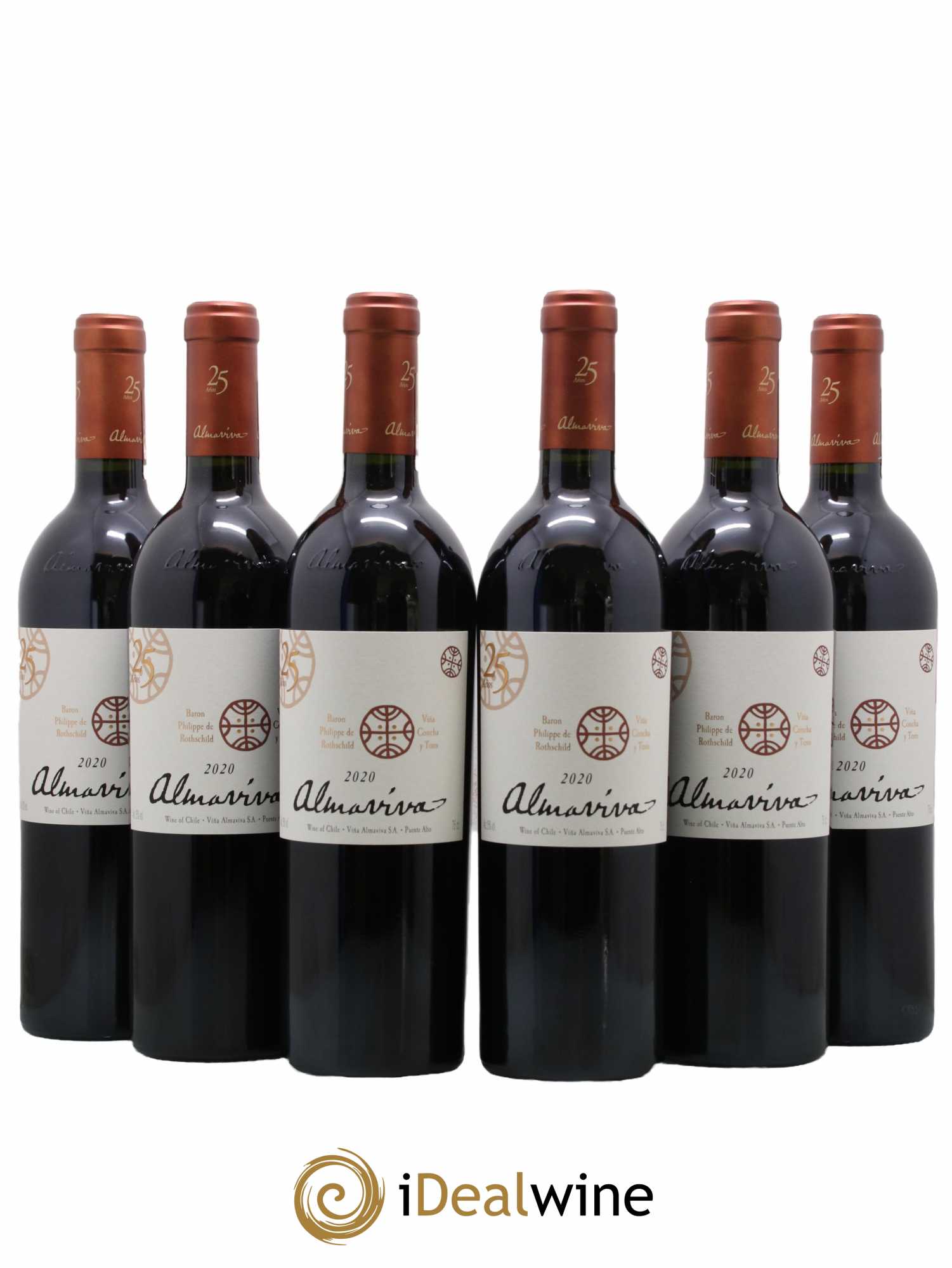 Chili Almaviva Baron P. de Rothschild Concha y Toro 2020 - Lot de 6 bouteilles - 0