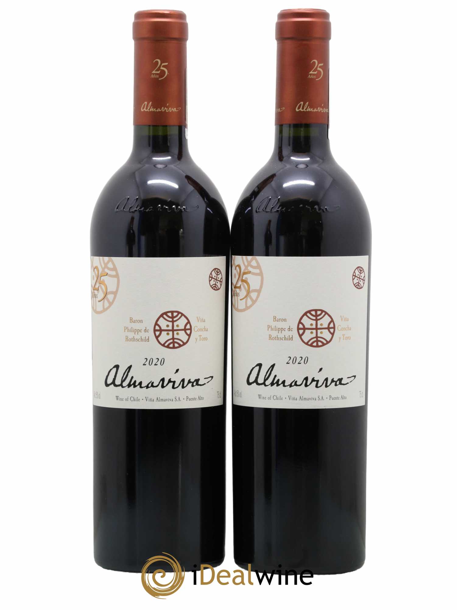 Chili Almaviva Baron P. de Rothschild Concha y Toro 2020 - Lot de 2 bouteilles - 0