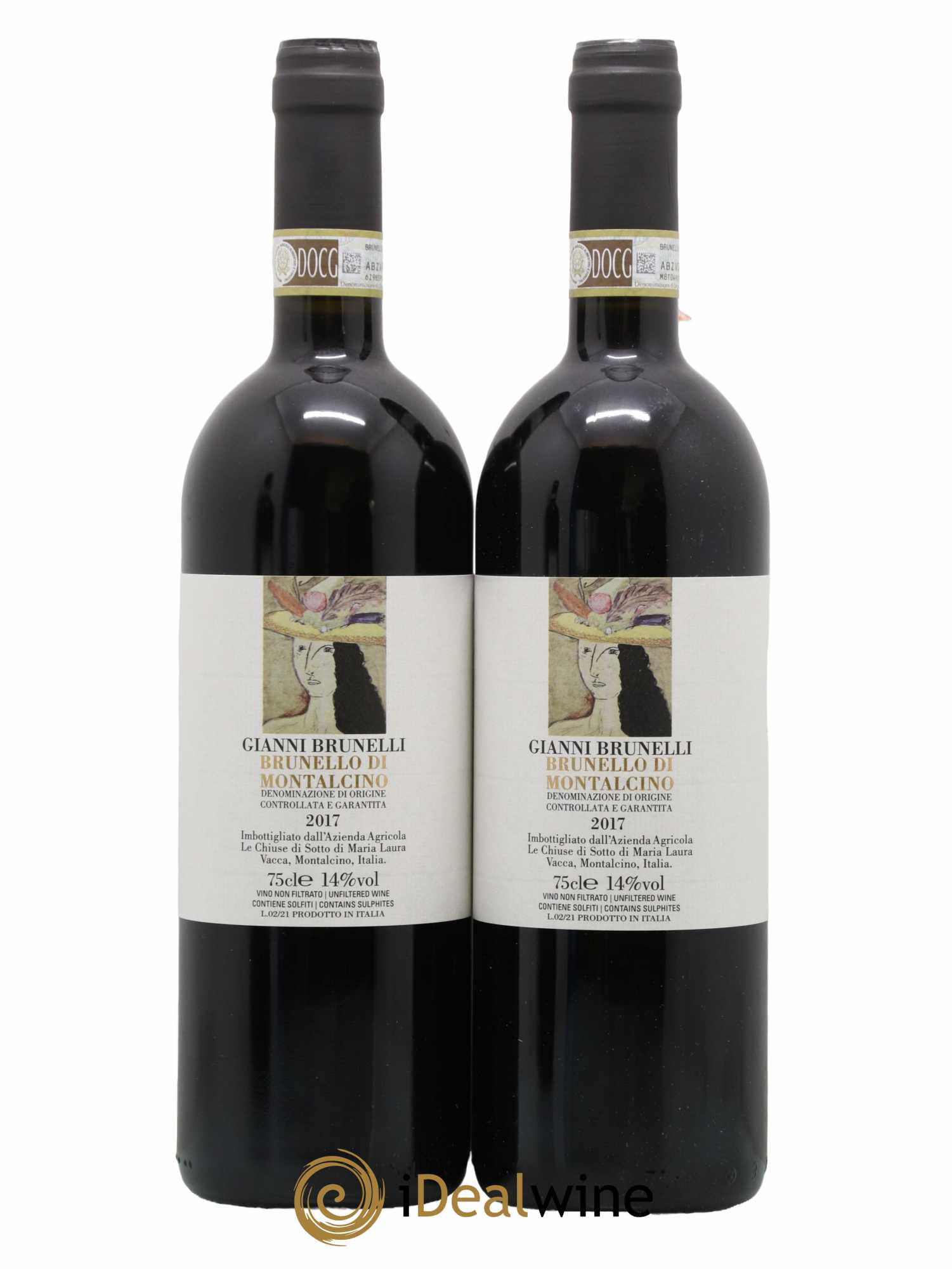 Brunello di Montalcino DOCG Gianni Brunelli 2017 - Lot de 2 bouteilles - 0