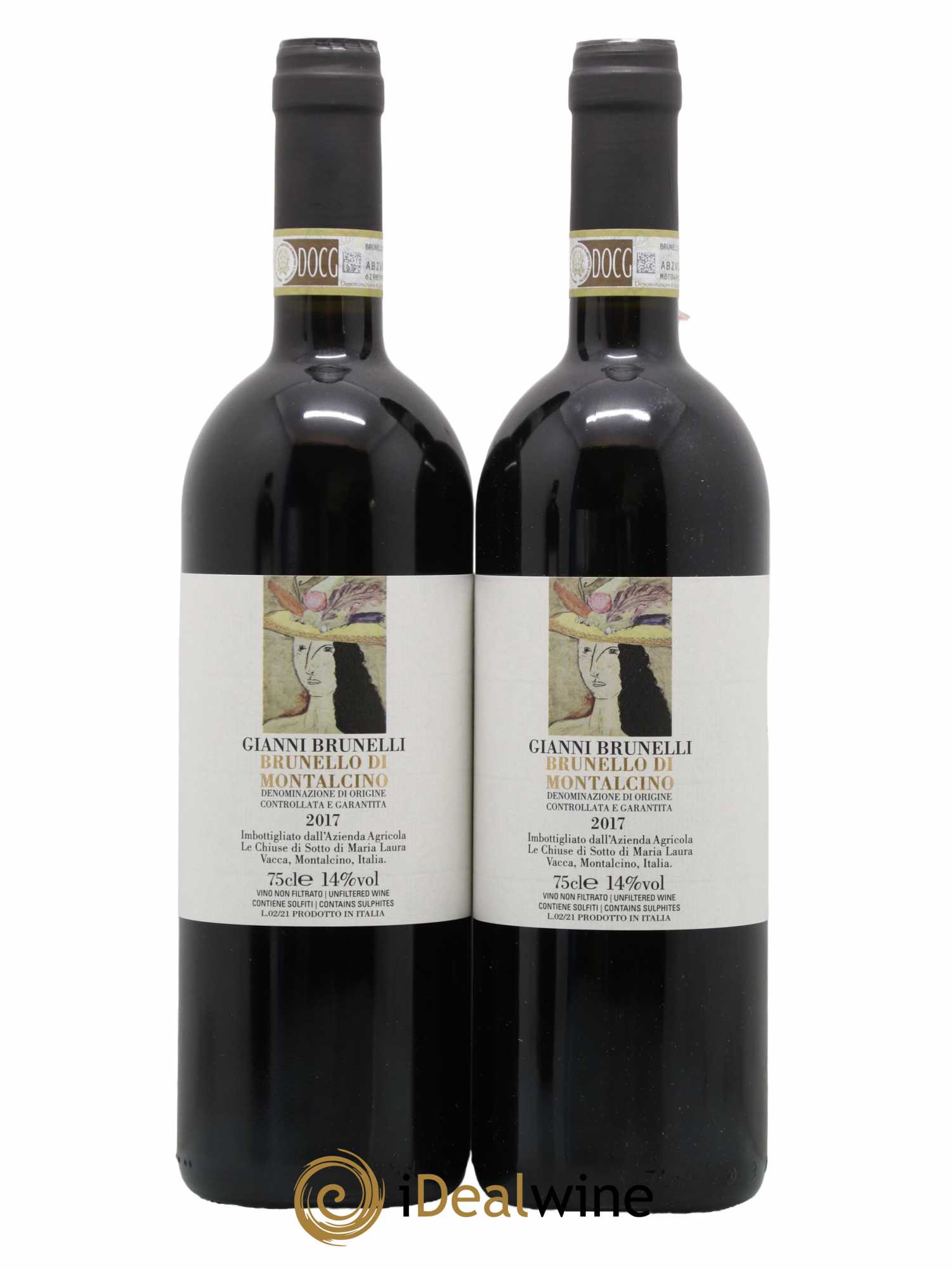 Brunello di Montalcino DOCG Gianni Brunelli 2017 - Lot de 2 bouteilles - 0