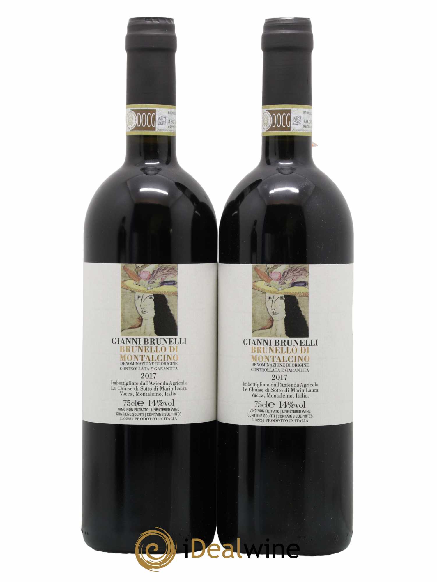 Brunello di Montalcino DOCG Gianni Brunelli 2017 - Lot de 2 bouteilles - 0