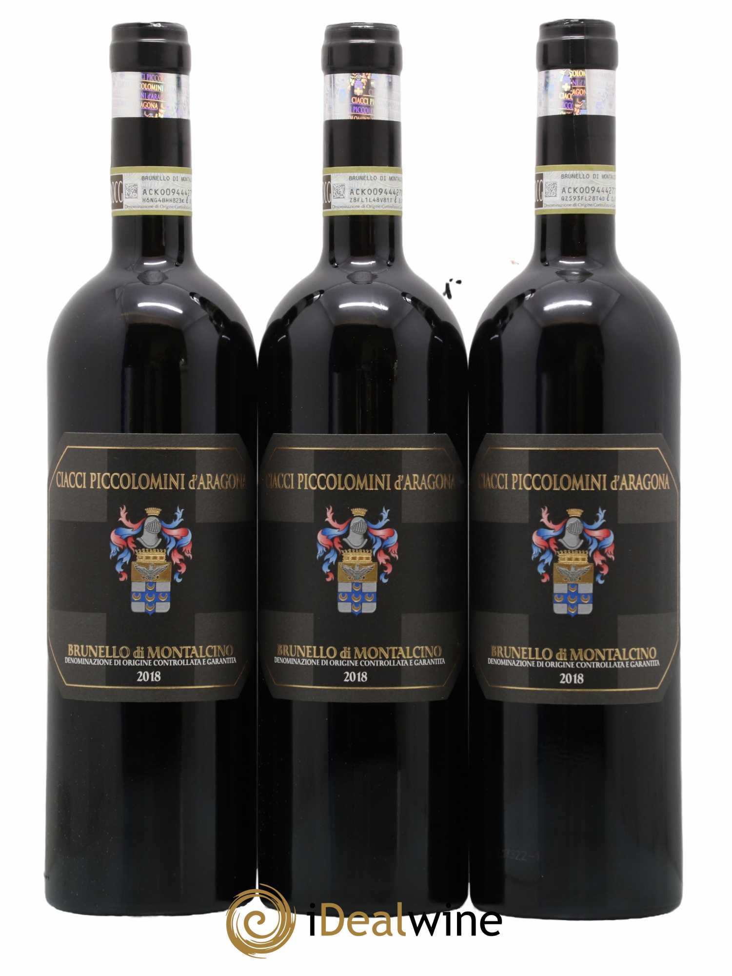 Brunello di Montalcino Ciacci Piccolomini d'Aragona 2018 - Lotto di 3 bottiglie - 0
