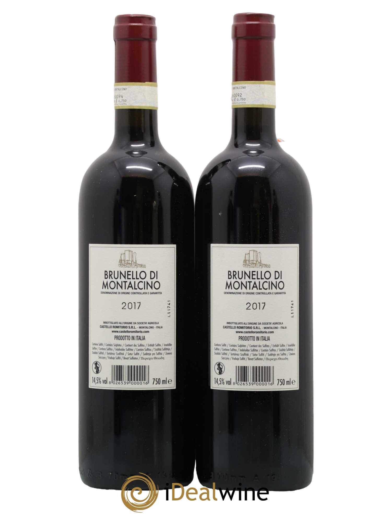 Brunello di Montalcino Castello Romitorio 2017 - Lot de 2 bouteilles - 1