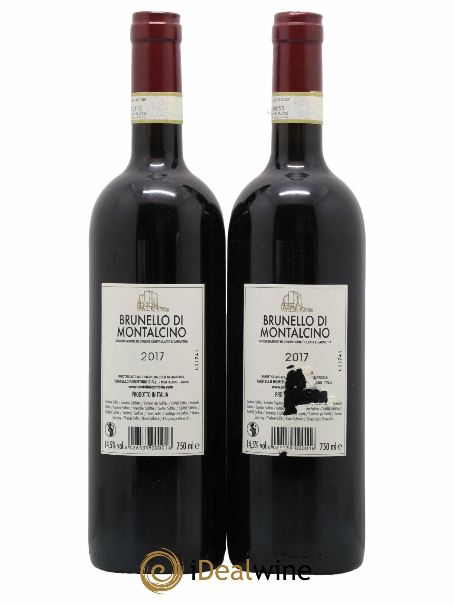 Brunello di Montalcino Castello Romitorio 2017 - Lot de 2 bouteilles - 1