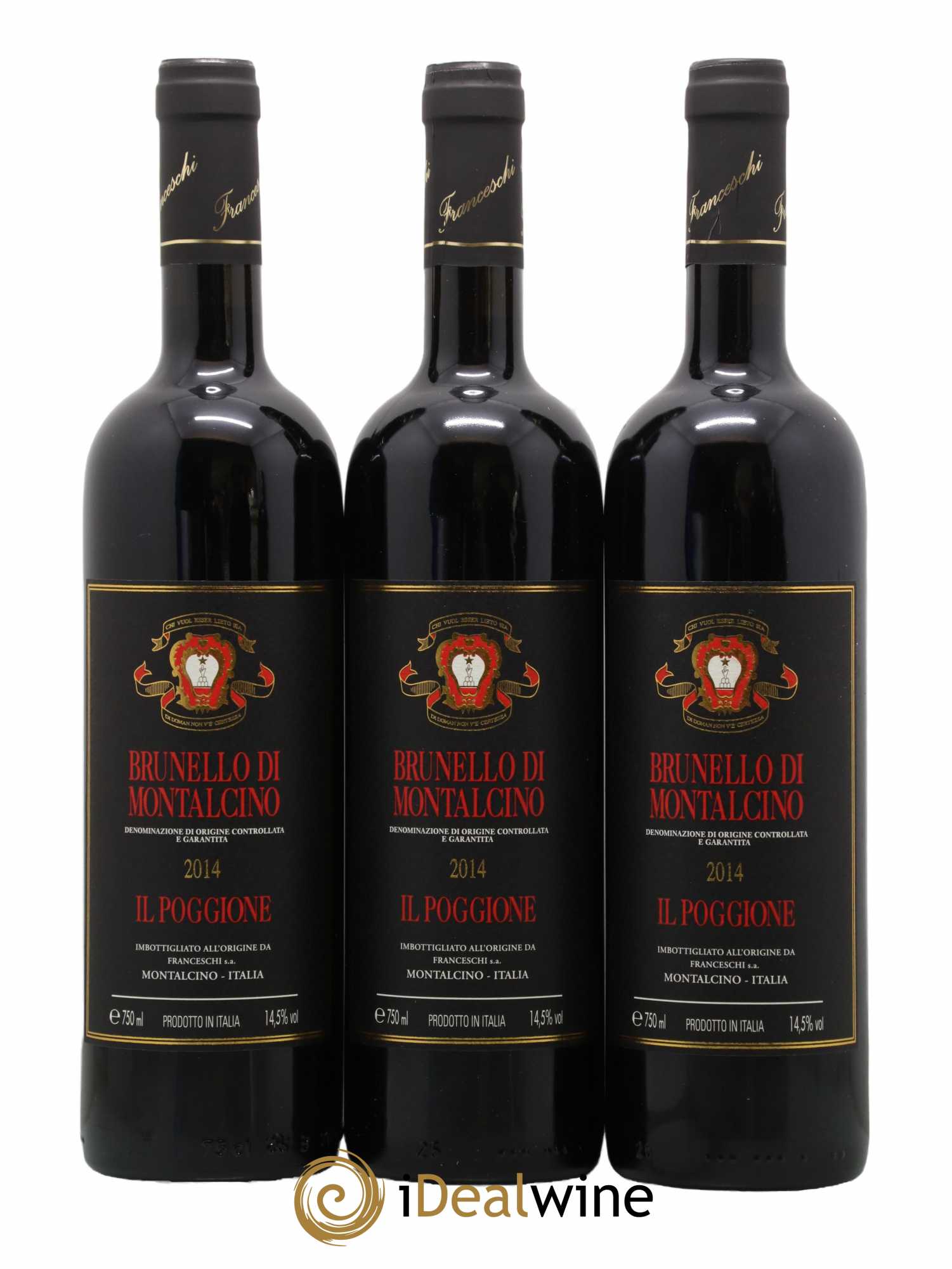 Brunello di Montalcino DOCG Il Poggione Lavinio Franceschi 2014 - Lot de 3 bouteilles - 0