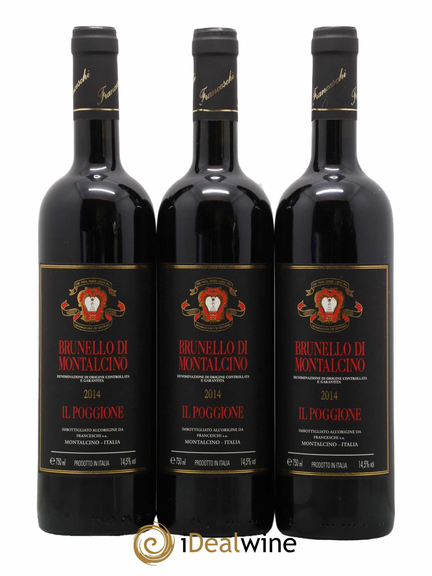 Brunello di Montalcino DOCG Il Poggione Lavinio Franceschi 2014 - Lot de 3 bouteilles - 0