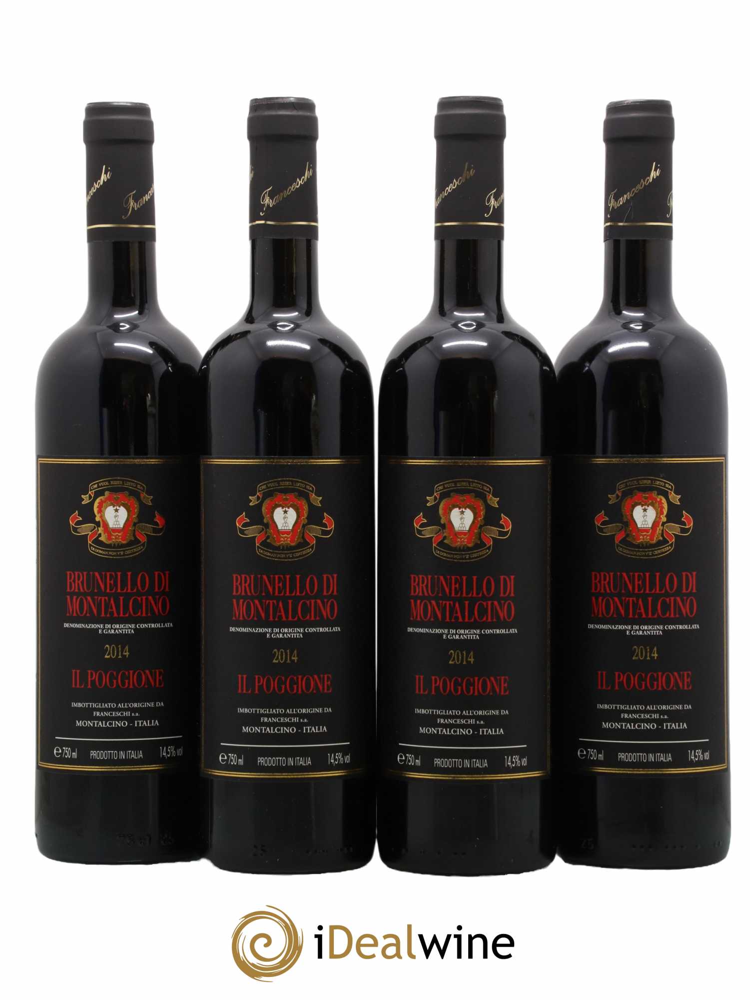 Brunello di Montalcino DOCG Il Poggione Lavinio Franceschi 2014 - Lot de 4 bouteilles - 0
