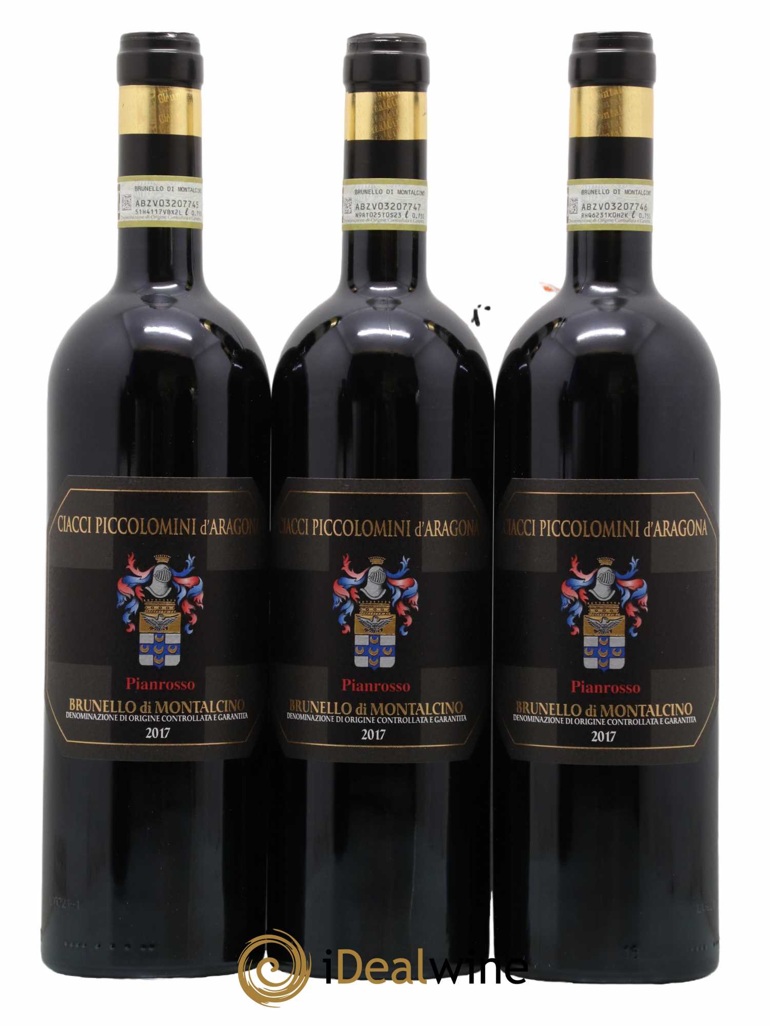 Brunello di Montalcino DOCG Pianrosso Ciacci Piccolomini d'Aragona 2017 - Lot de 3 bouteilles - 0
