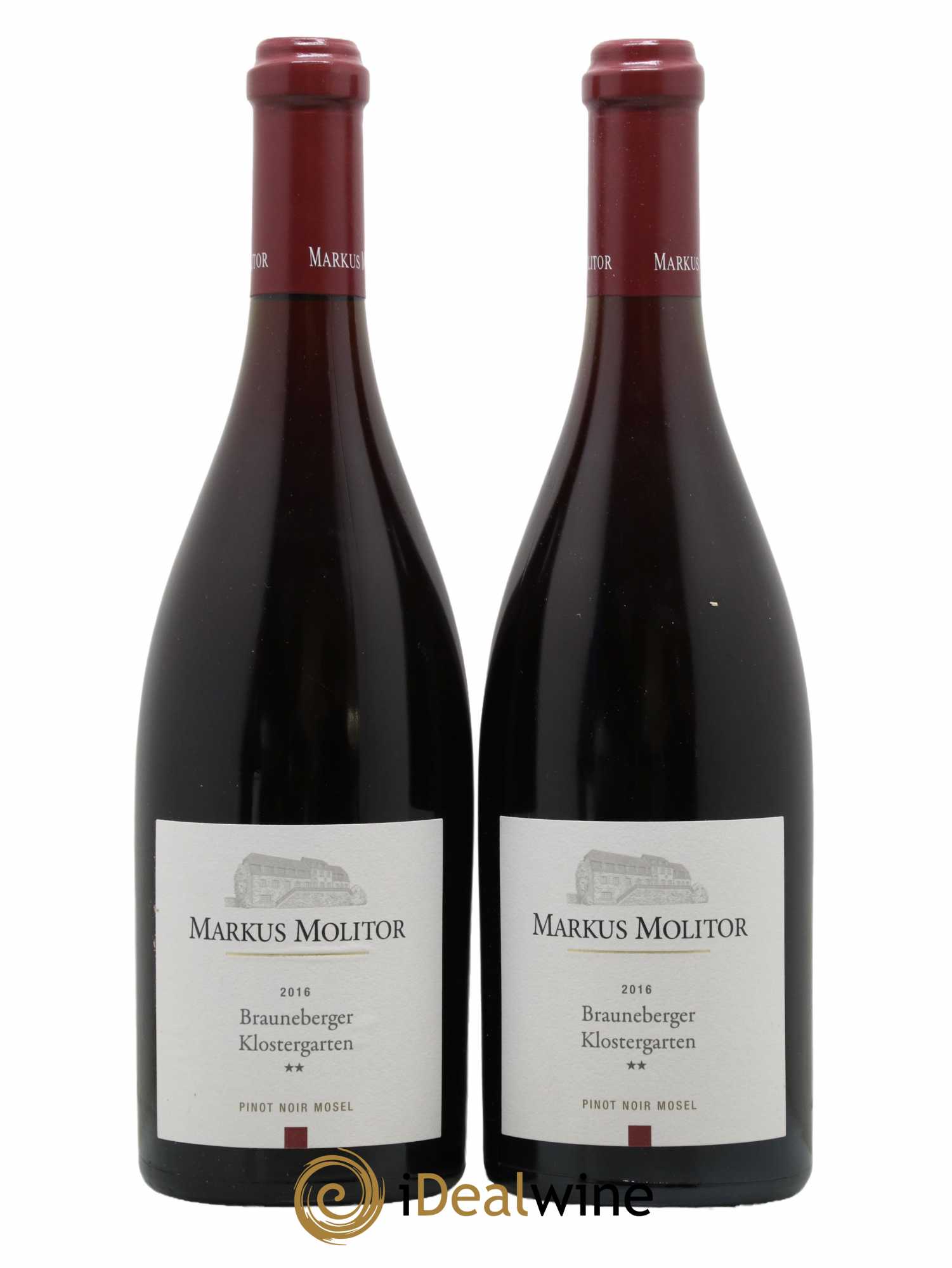 Pinot Noir Markus Molitor Brauneberger Klostergarten °° 2016 - Lot de 2 bouteilles - 0