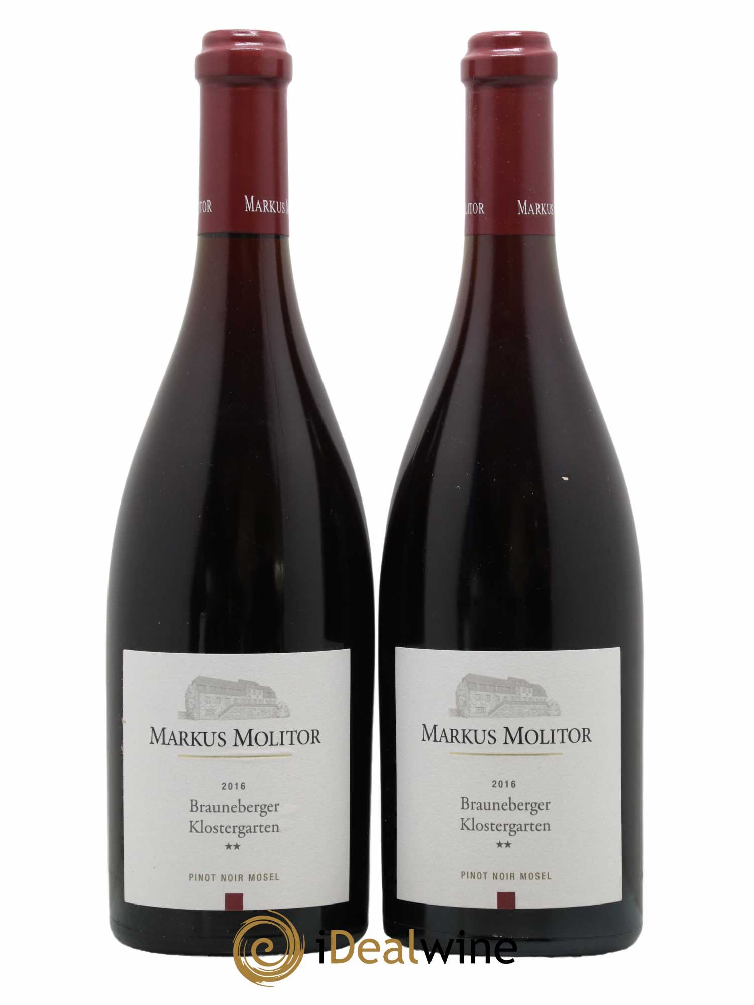 Pinot Noir Markus Molitor Brauneberger Klostergarten °° 2016 - Lot de 2 bouteilles - 0