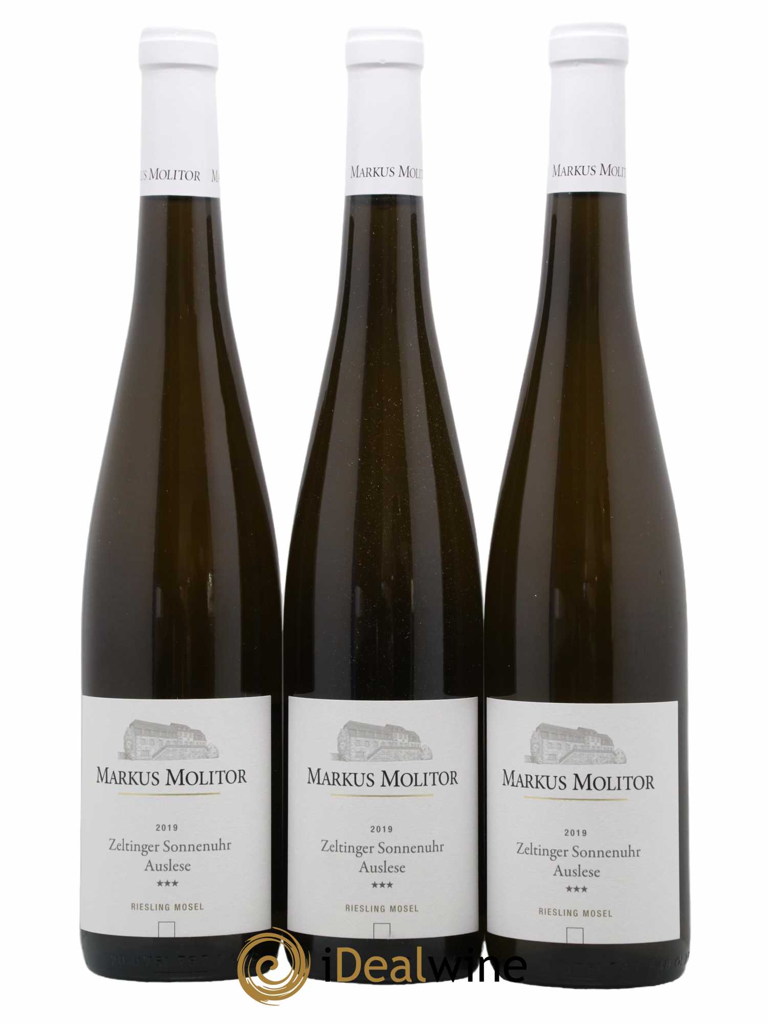 Riesling Markus Molitor Zeltinger Sonnenuhr Auslese °°° White Capsule 2019 - Lot de 3 bouteilles - 0