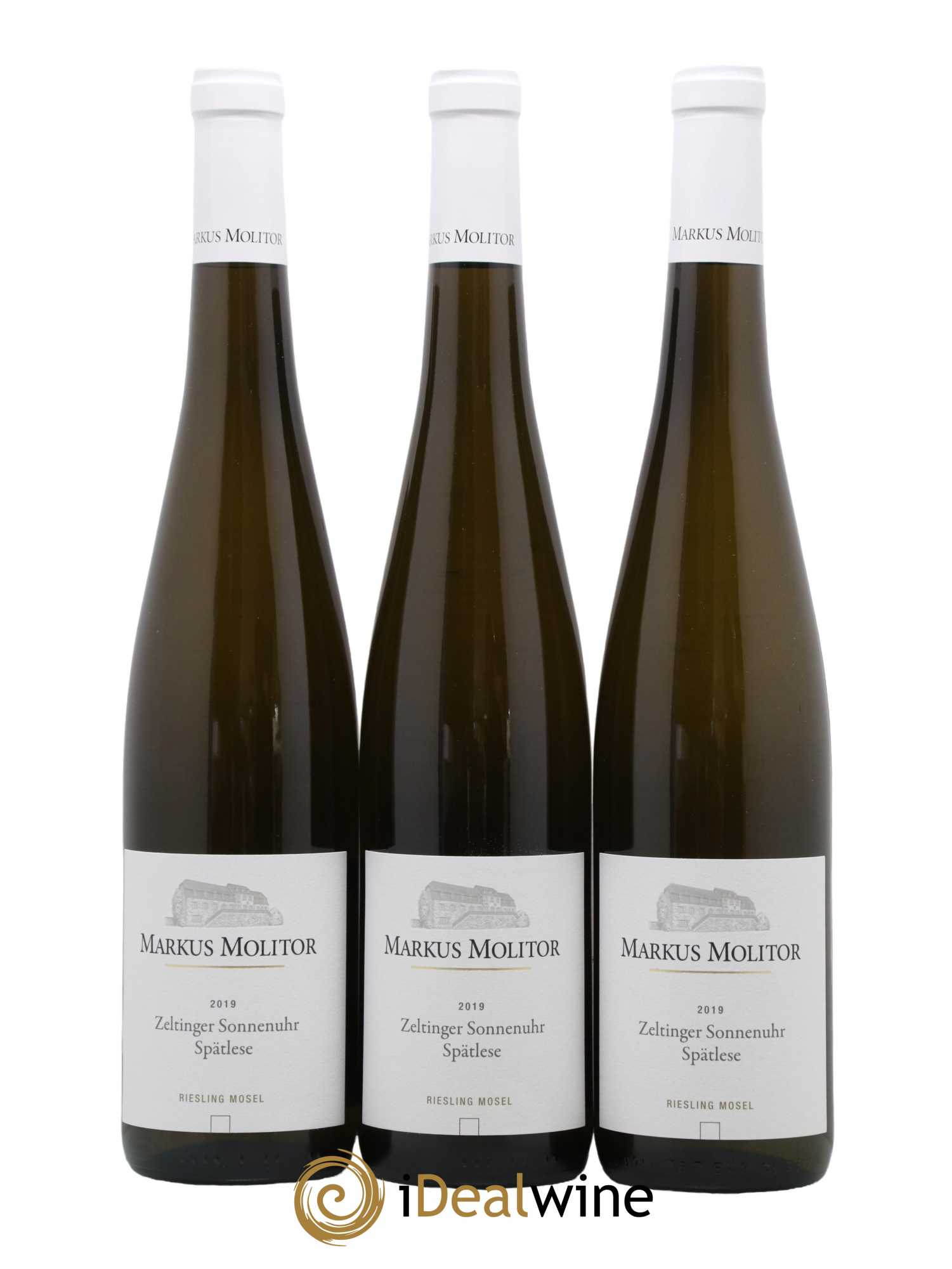 Riesling Markus Molitor Zeltinger Sonnenuhr Spätlese White Capsule 2019 - Lot de 3 bouteilles - 0