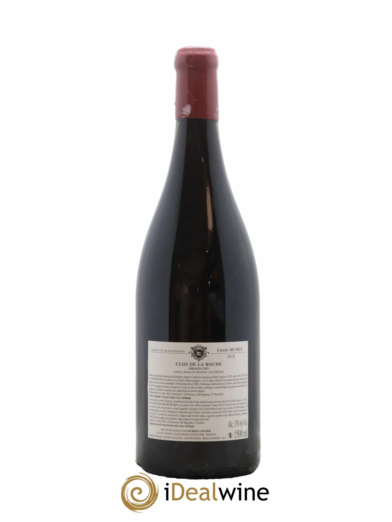 Clos de la Roche Grand Cru MCMLV Hubert Lignier (Domaine) 2018 - Lot de 1 magnum - 2