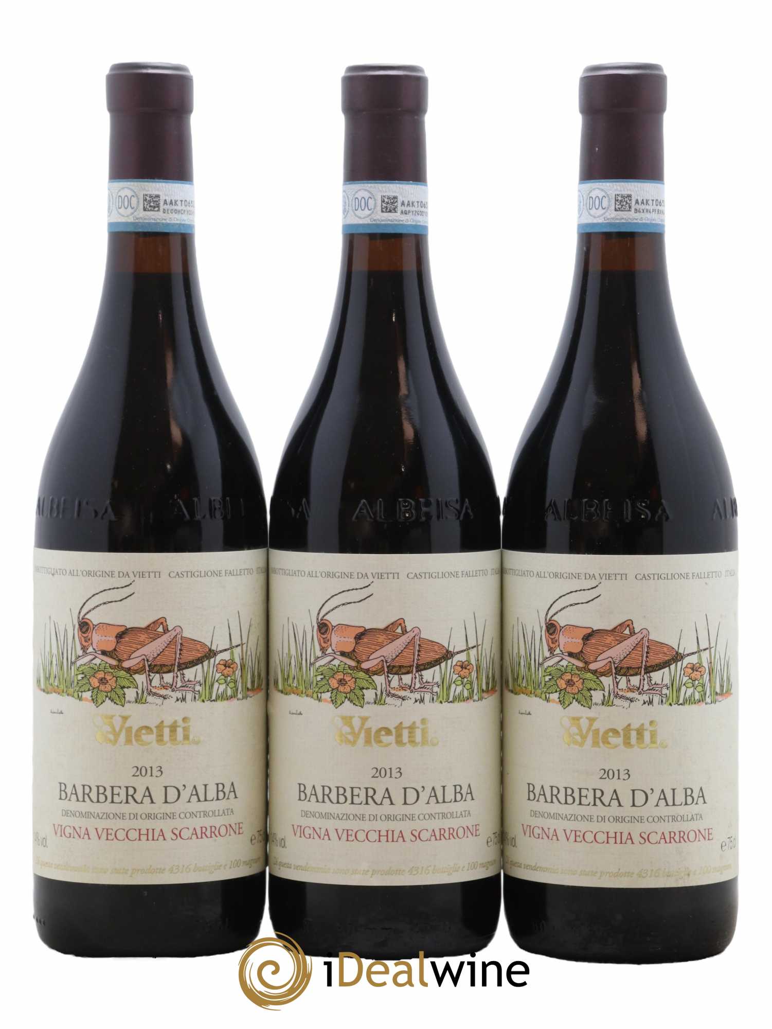 Barbera d'Alba DOC Vigna Vecchia Scarrone Vietti 2013 - Lot de 6 bouteilles - 1