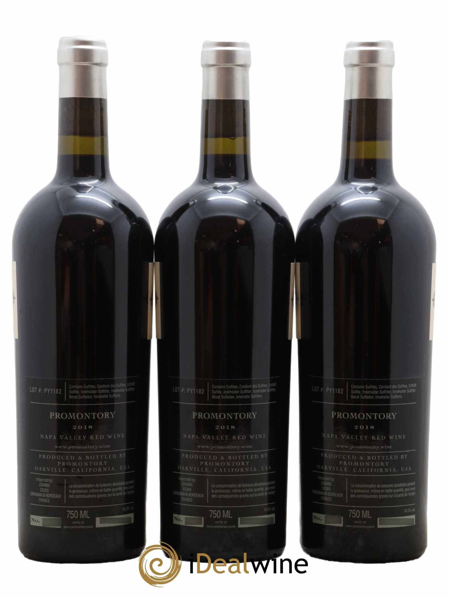 USA Napa Valley Promontory 2018 - Lot de 3 bouteilles - 1