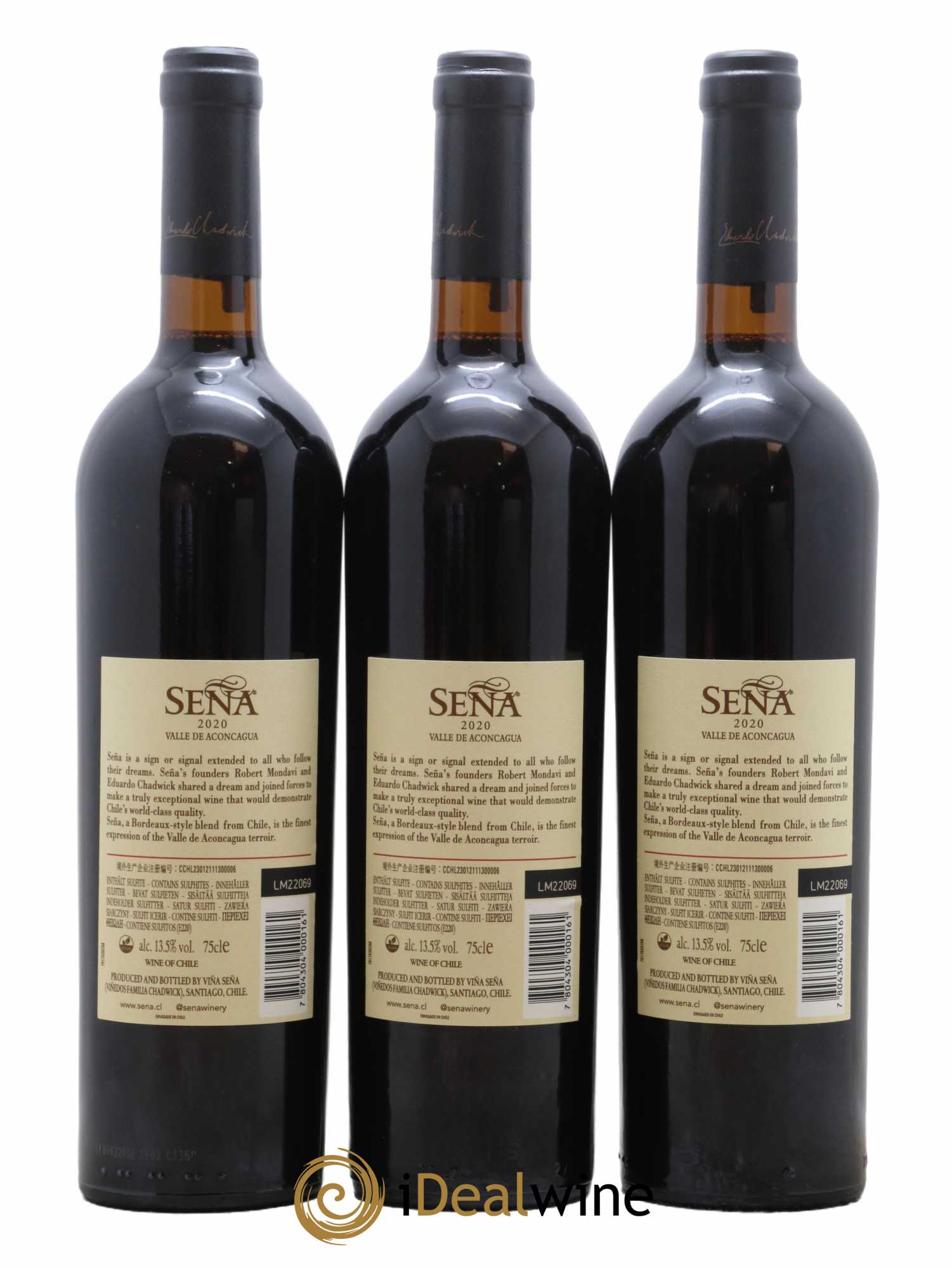 Chili Vina Sena Domaine Sena 2020 - Lot de 3 bouteilles - 1