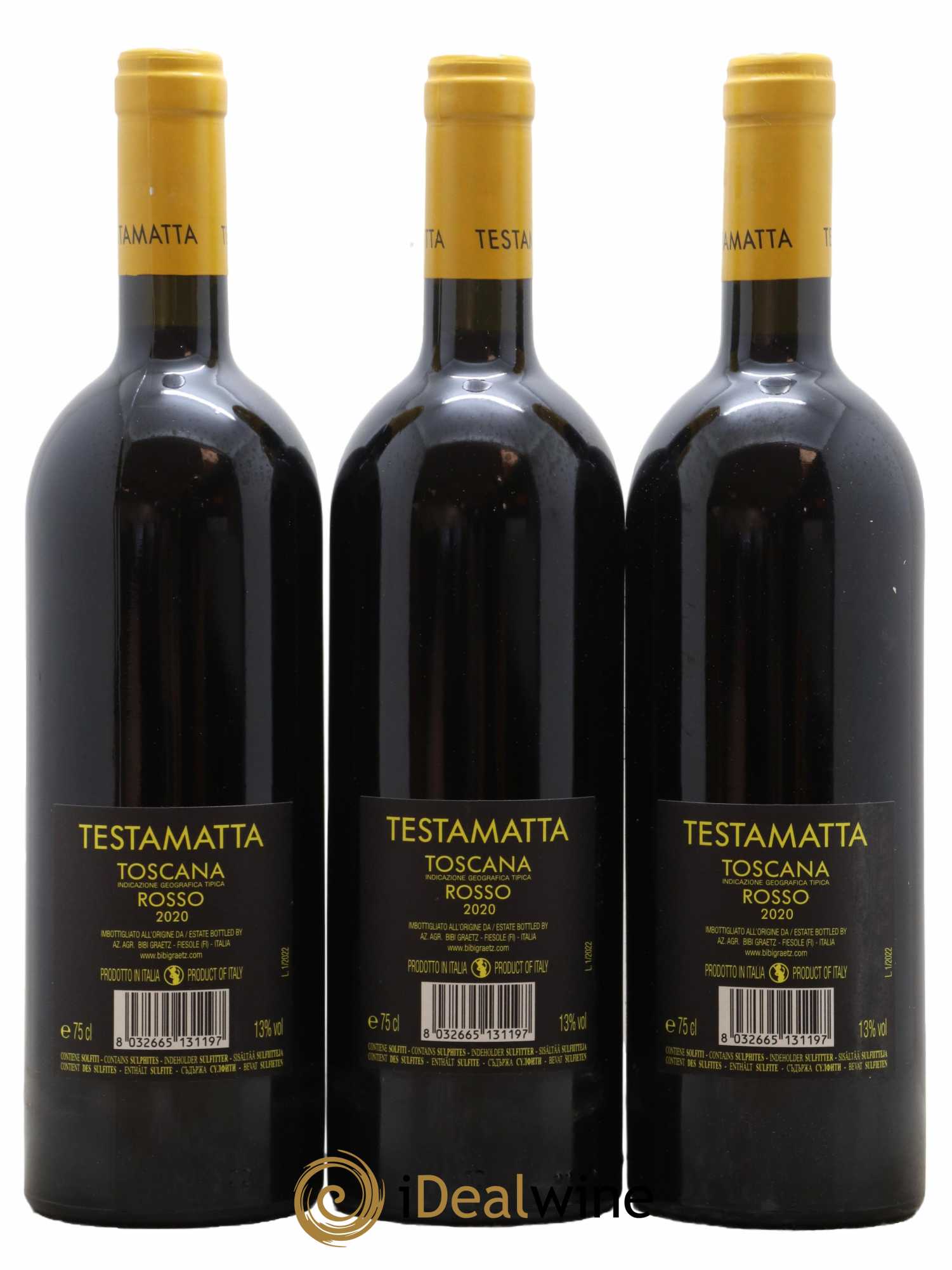Toscana IGT Testamatta Bibi Graetz 2020 - Lot de 6 bouteilles - 2