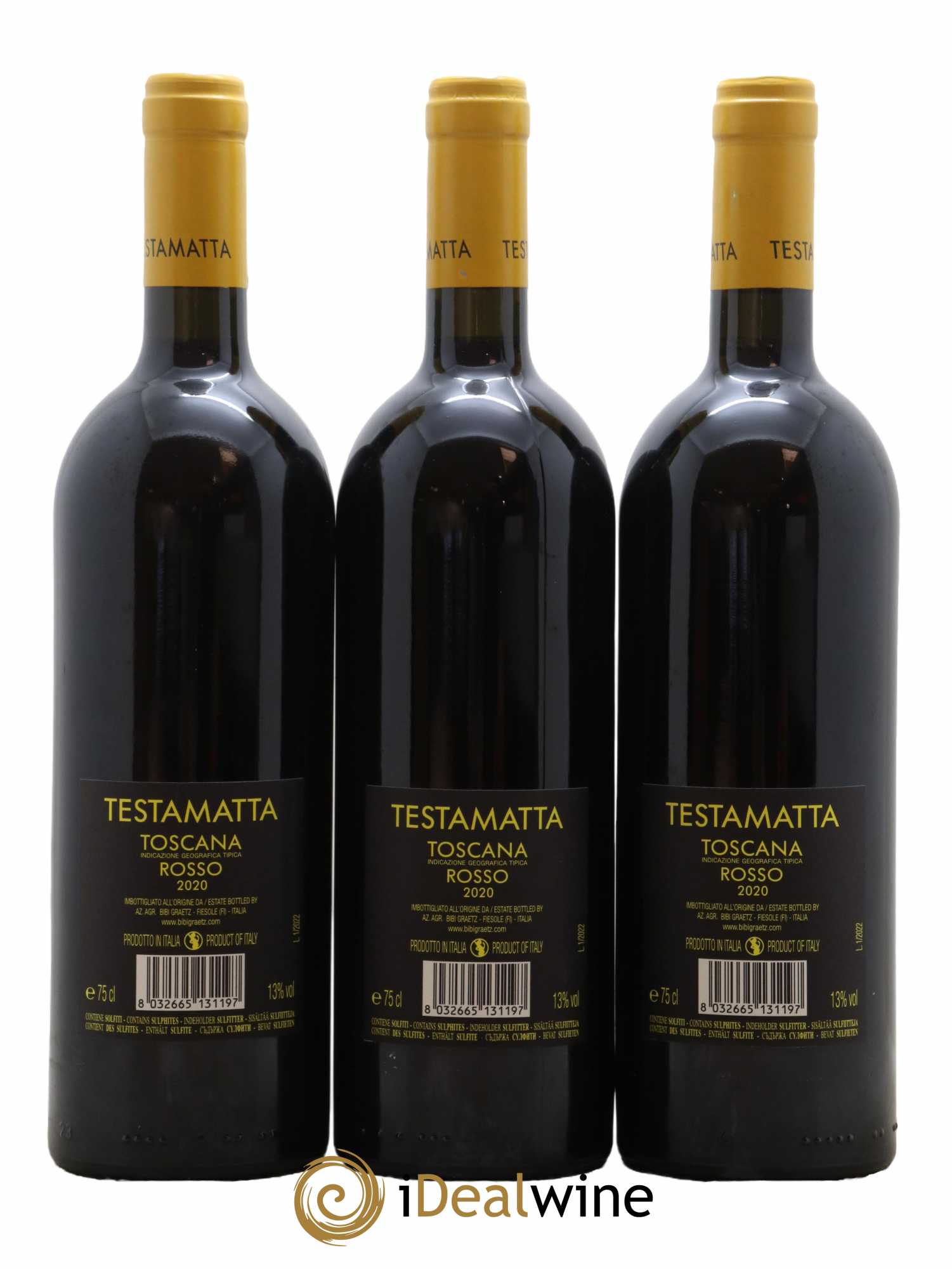 Toscana IGT Testamatta Bibi Graetz 2020 - Lot de 6 bouteilles - 2