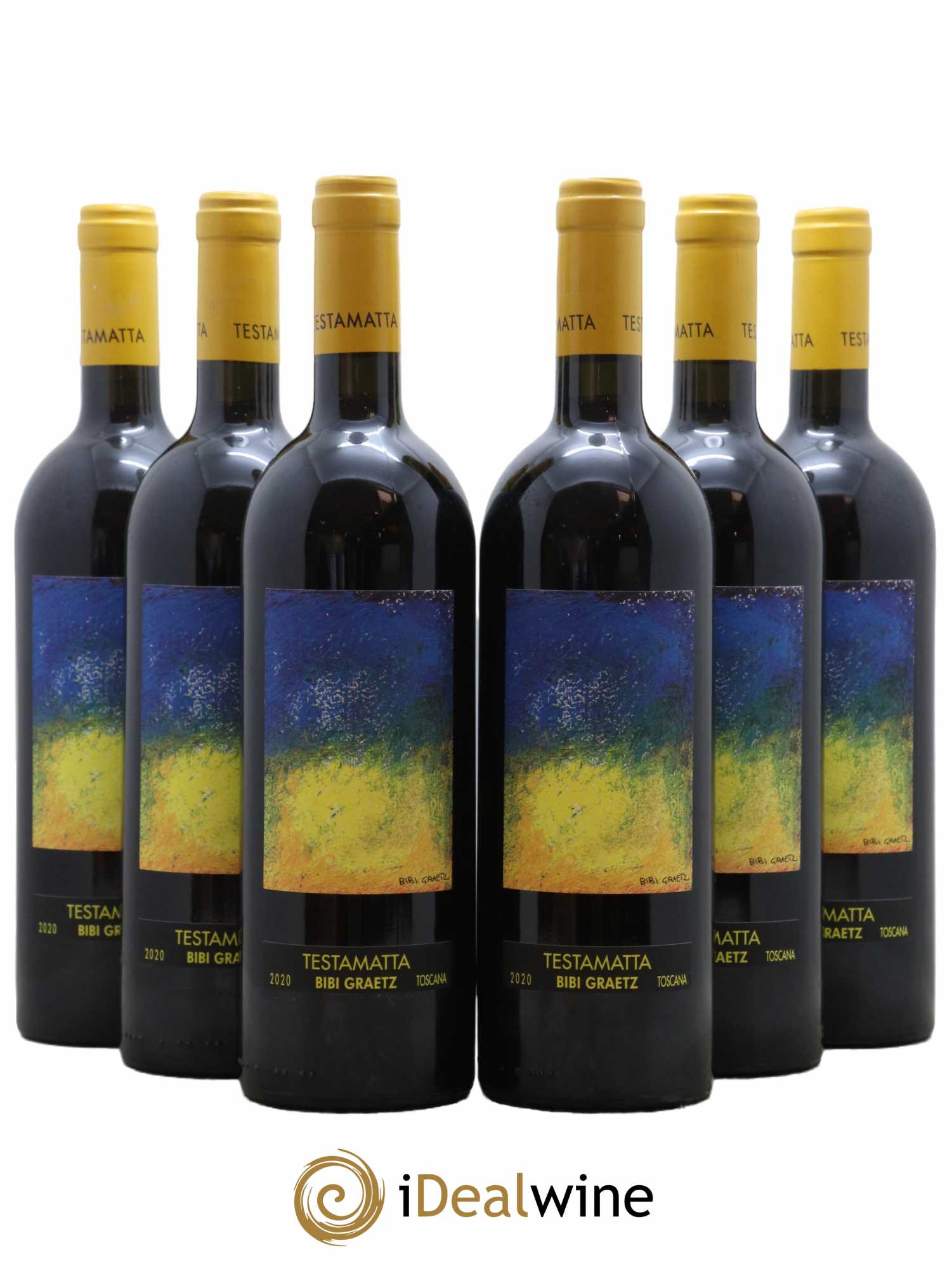 Toscana IGT Testamatta Bibi Graetz 2020 - Lot de 6 bouteilles - 0
