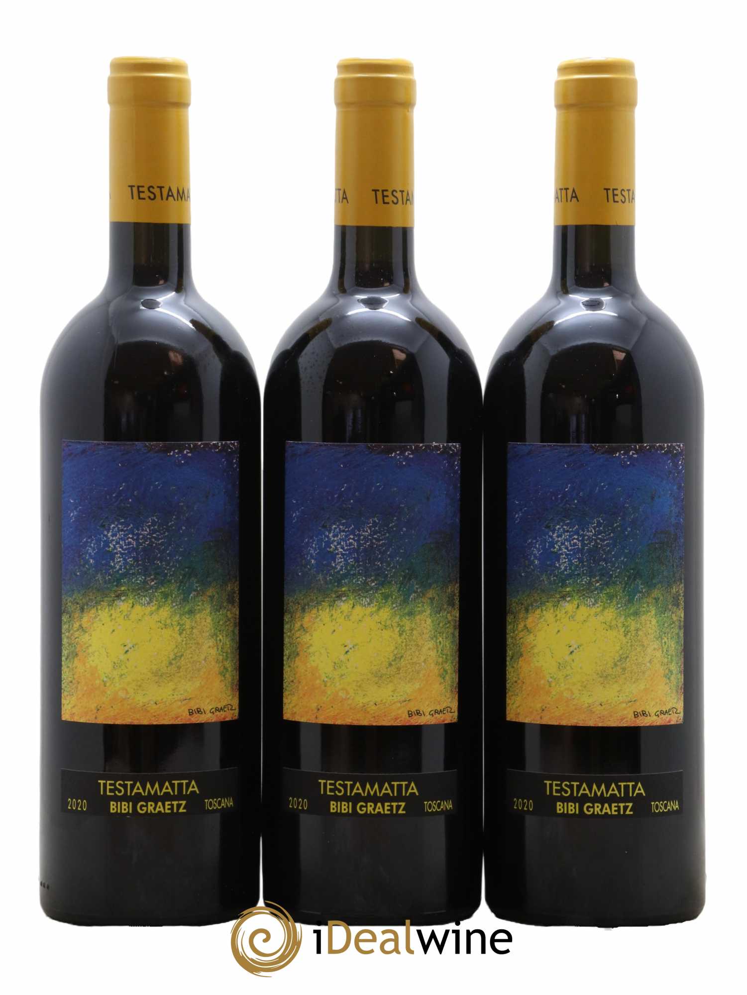 Toscana IGT Testamatta Bibi Graetz 2020 - Lot de 3 bouteilles - 0