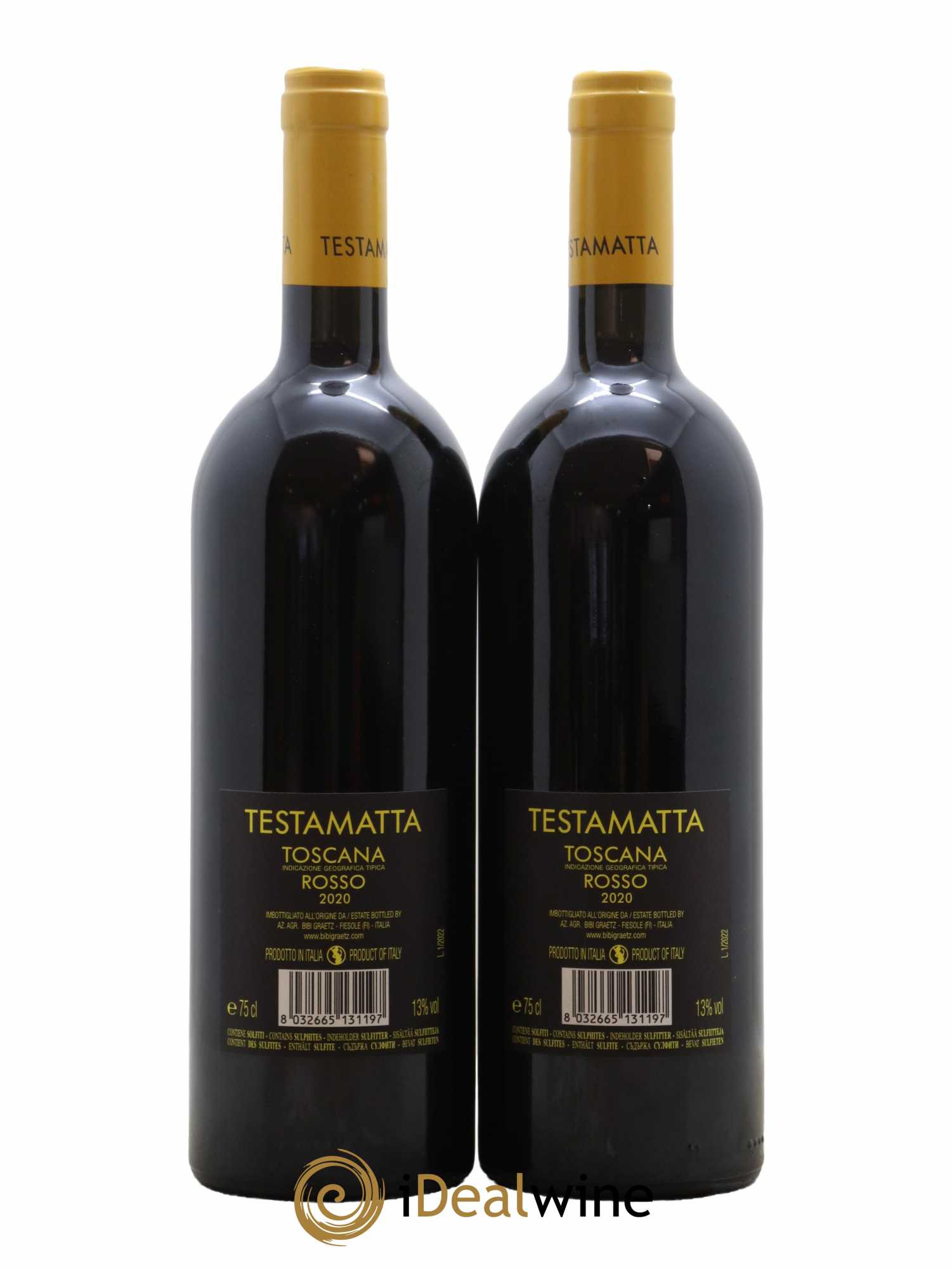 Toscana IGT Testamatta Bibi Graetz 2020 - Lot de 2 bouteilles - 1