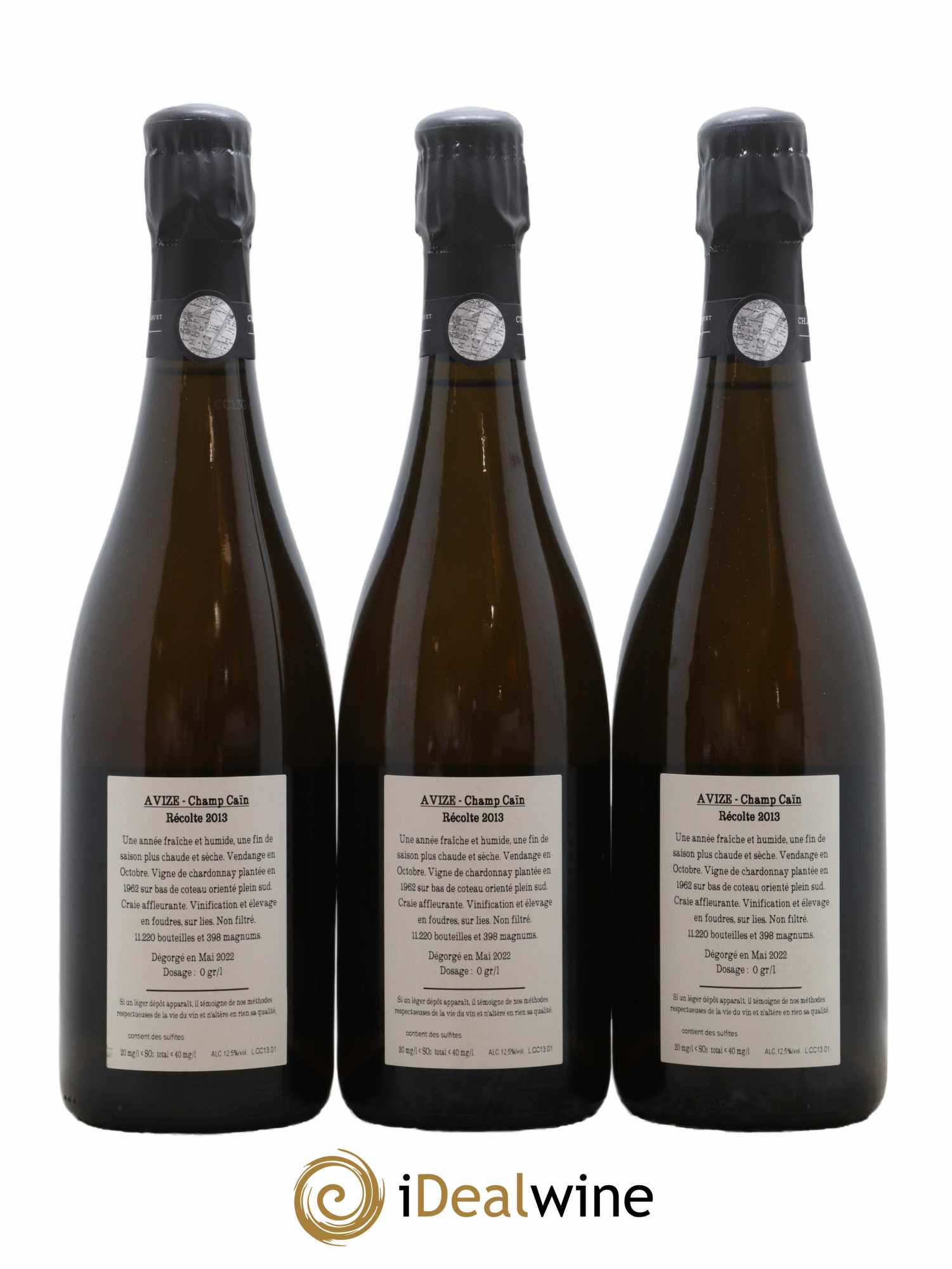 Avize Champ Caïn Extra-Brut Jacquesson 2013 - Lot de 3 bouteilles - 2
