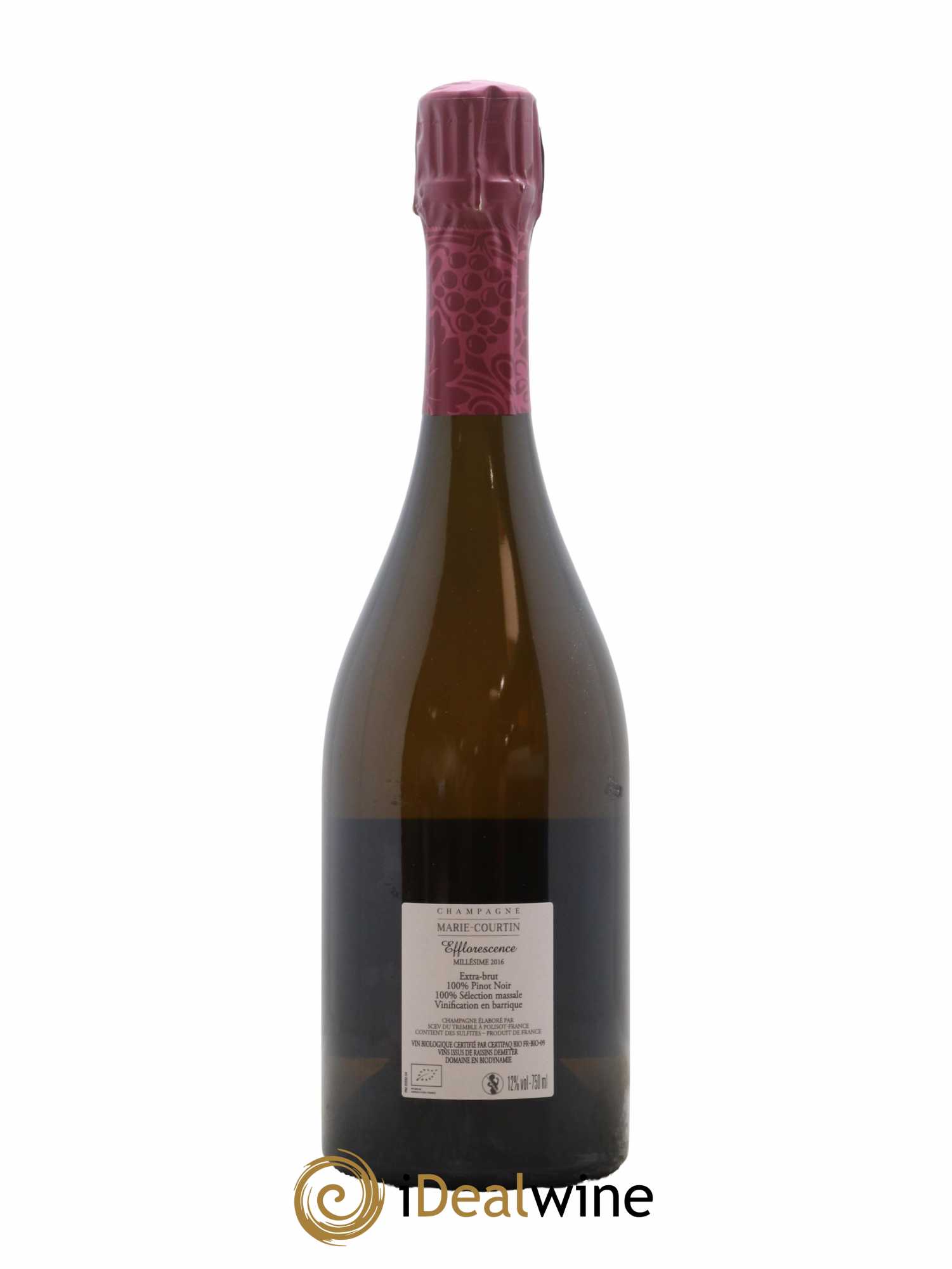 Champagne Extra-Brut Efflorescence Marie Courtin 2016 - Lot de 1 bouteille - 1