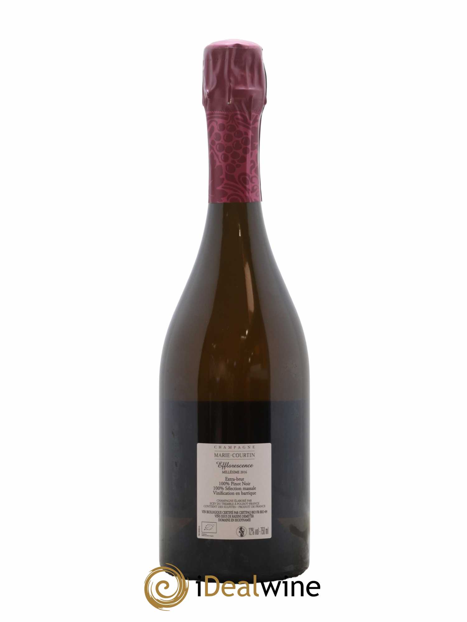 Champagne Extra-Brut Efflorescence Marie Courtin 2016 - Lot de 1 bouteille - 1