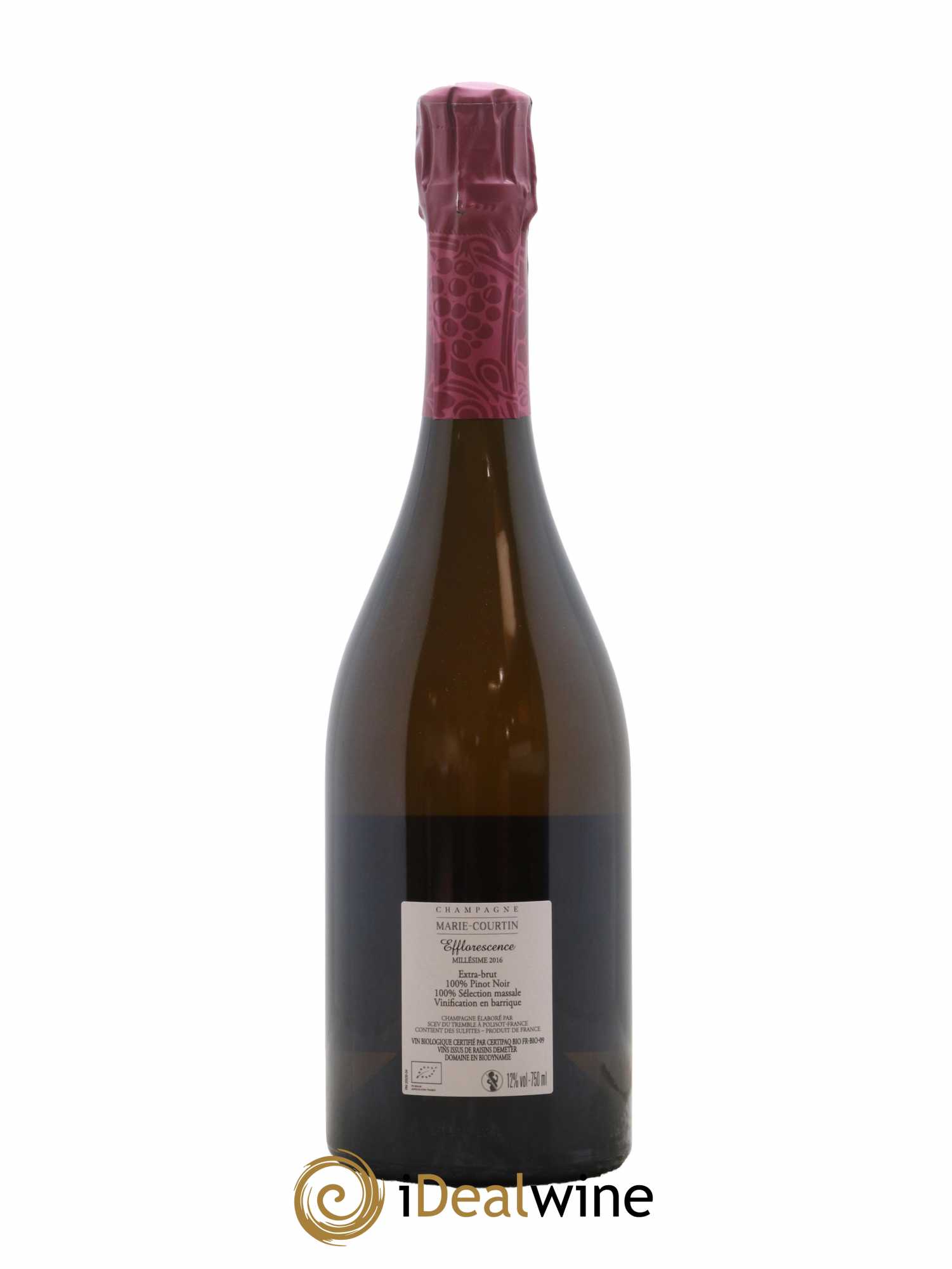 Champagne Extra-Brut Efflorescence Marie Courtin 2016 - Lot de 1 bouteille - 1