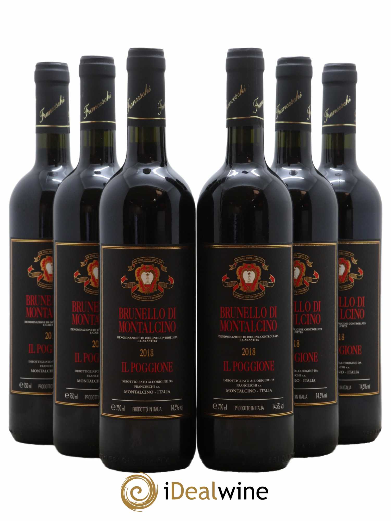 Brunello di Montalcino DOCG Il Poggione Lavinio Franceschi 2018 - Lot de 6 bouteilles - 0